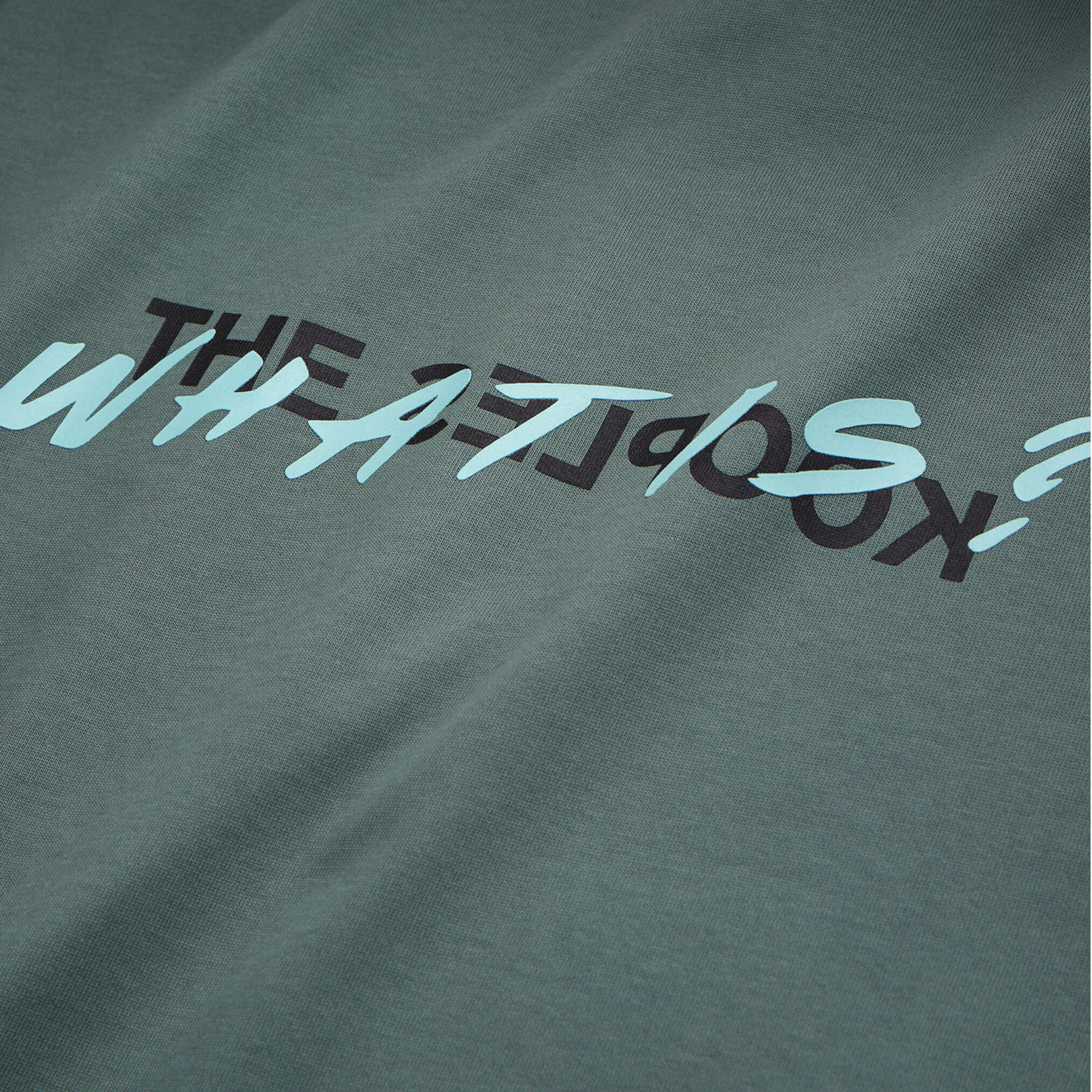 ERKEK BASKILI BİSİKLET YAKA YEŞİL  T-SHIRT