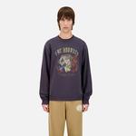ERKEK BASKILI BİSİKLET YAKA GRİ SWEATSHIRT