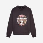 ERKEK BASKILI BİSİKLET YAKA GRİ SWEATSHIRT