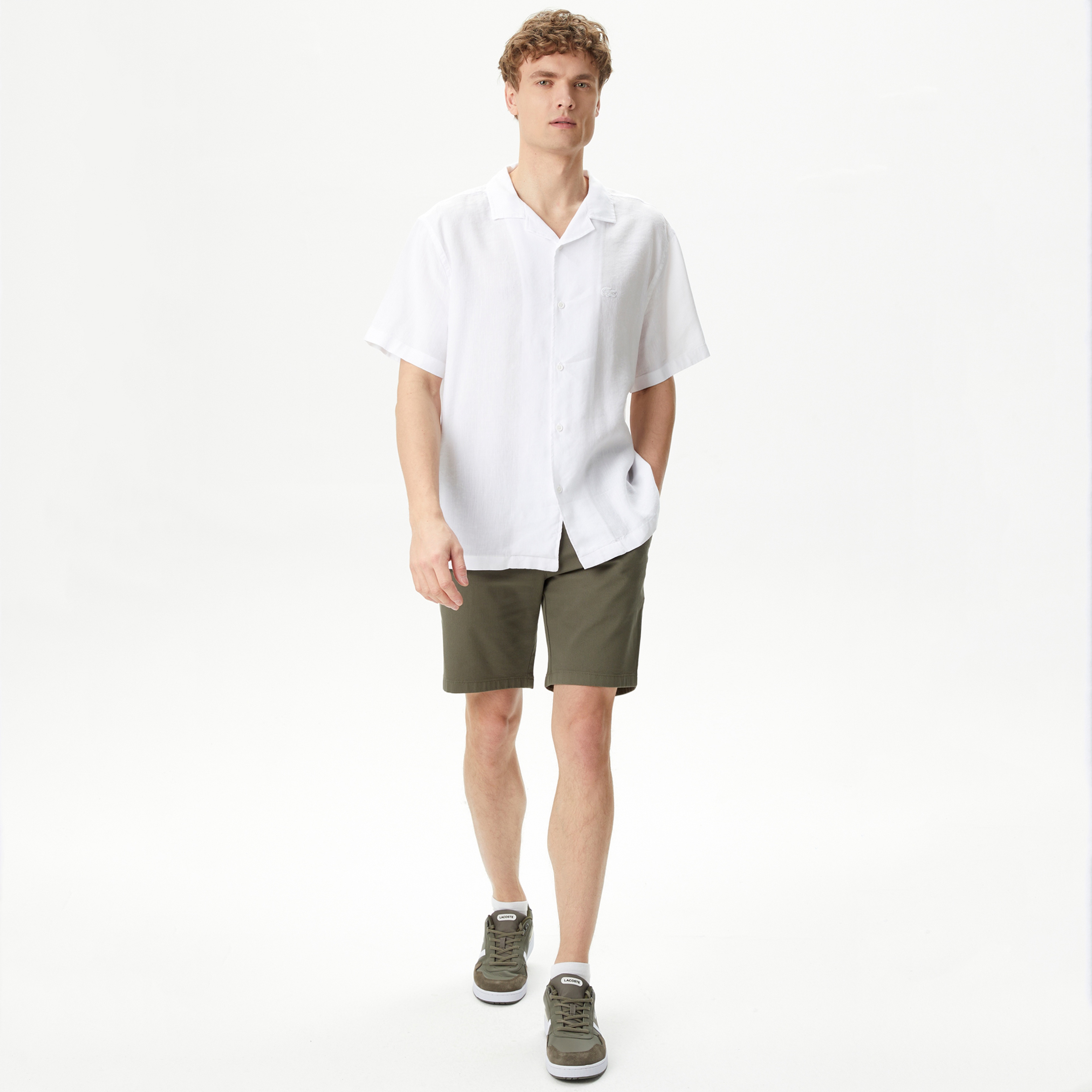 Lacoste Erkek Beyaz Gömlek