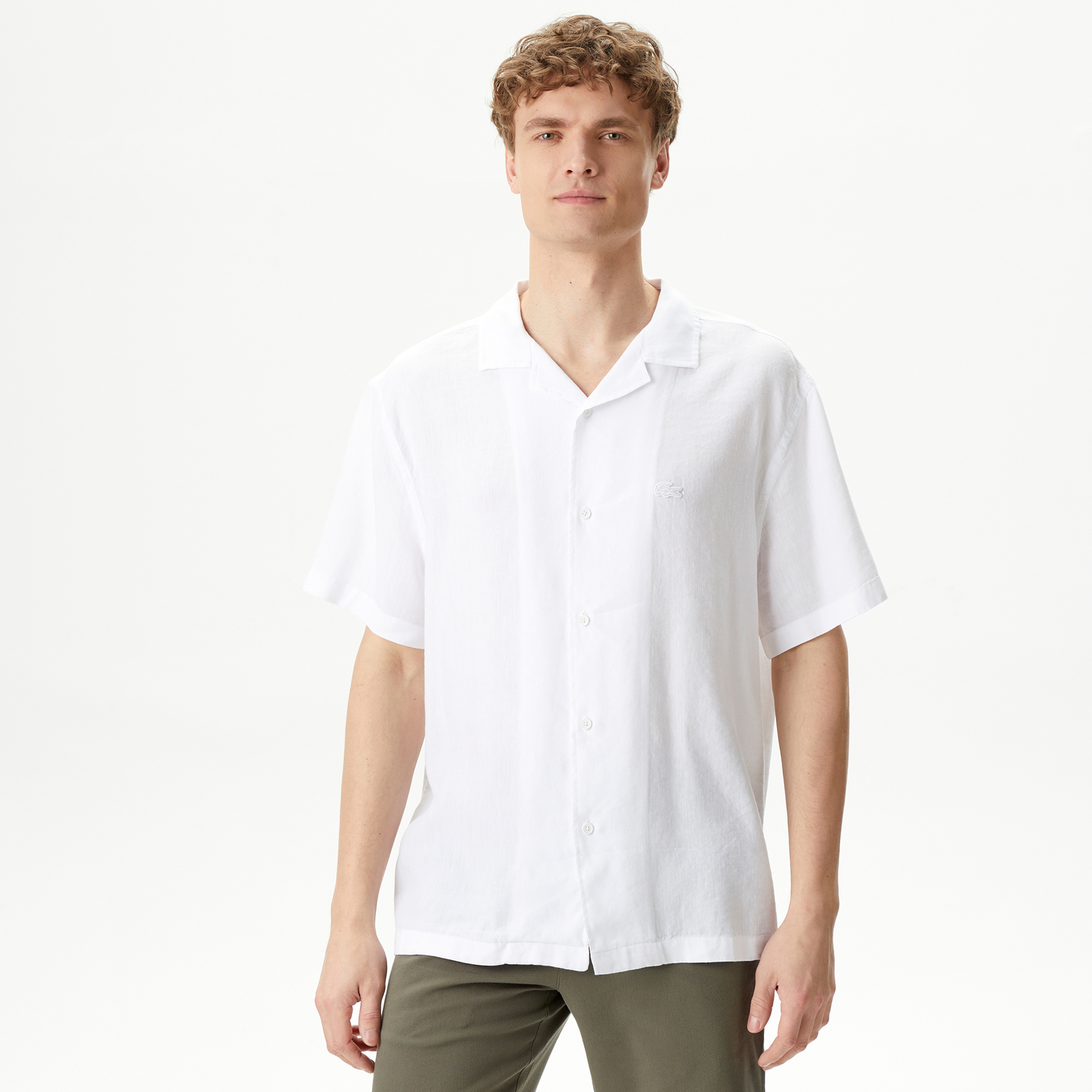 Lacoste Erkek Beyaz Gömlek