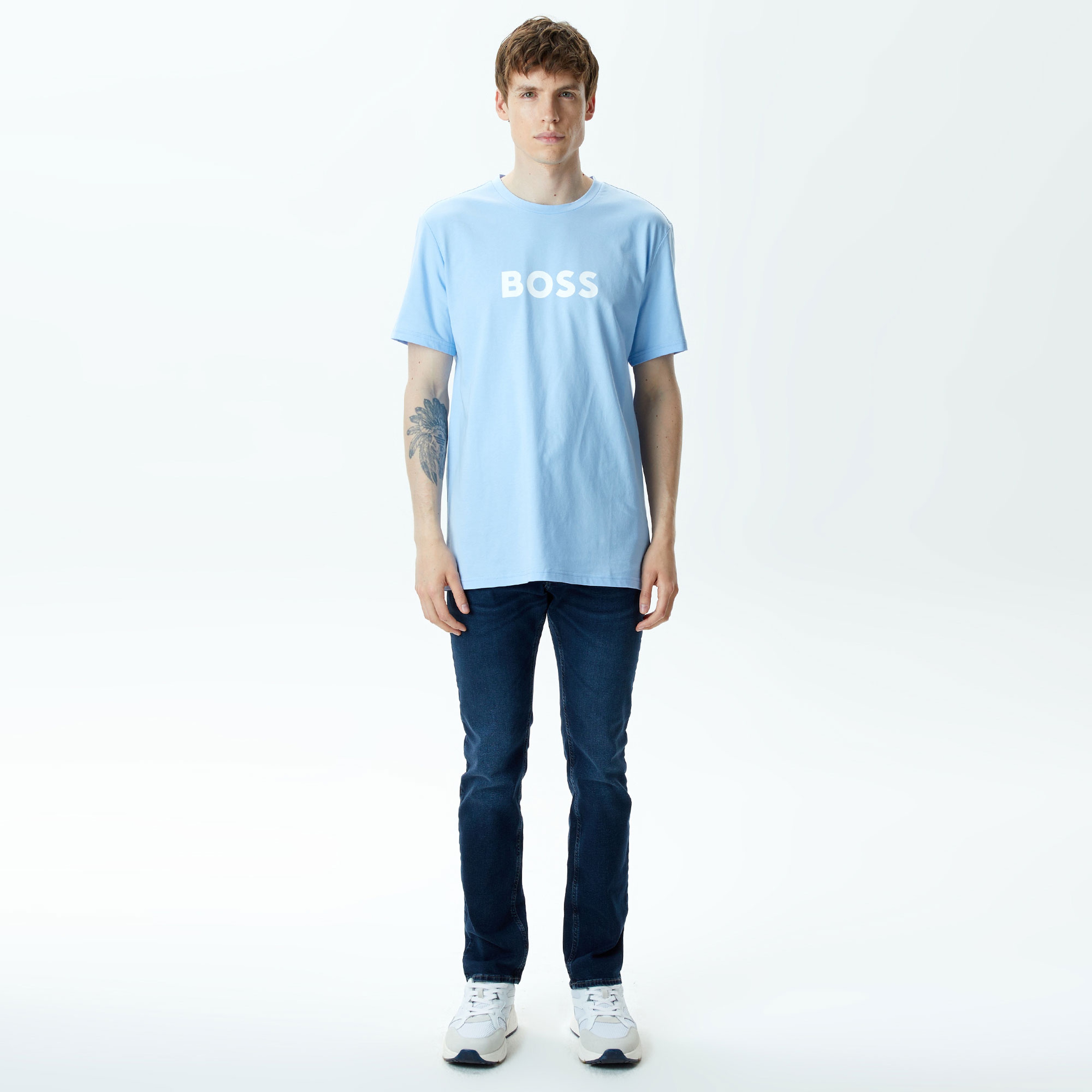 Boss Erkek Mavi T-Shirt