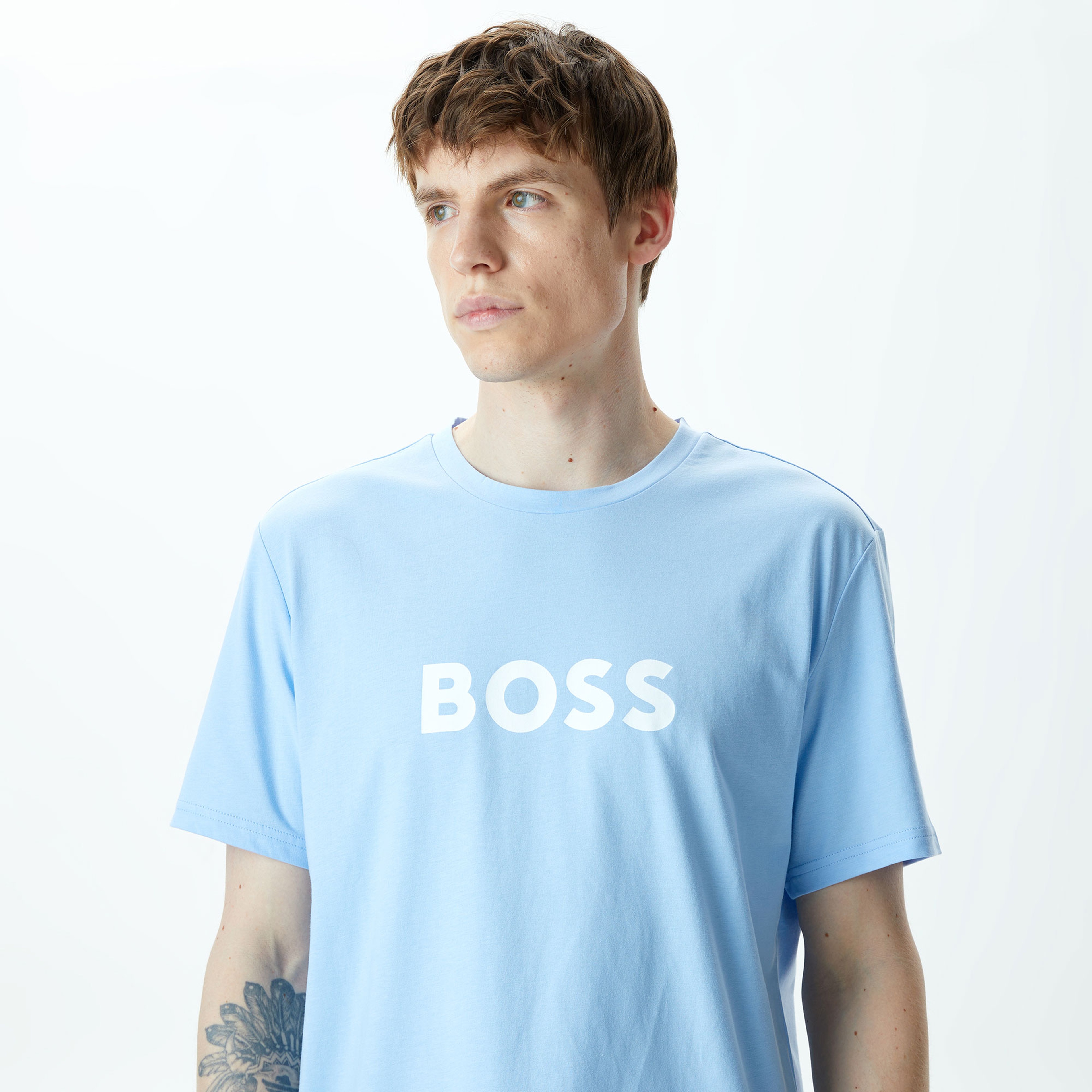 Boss Erkek Mavi T-Shirt