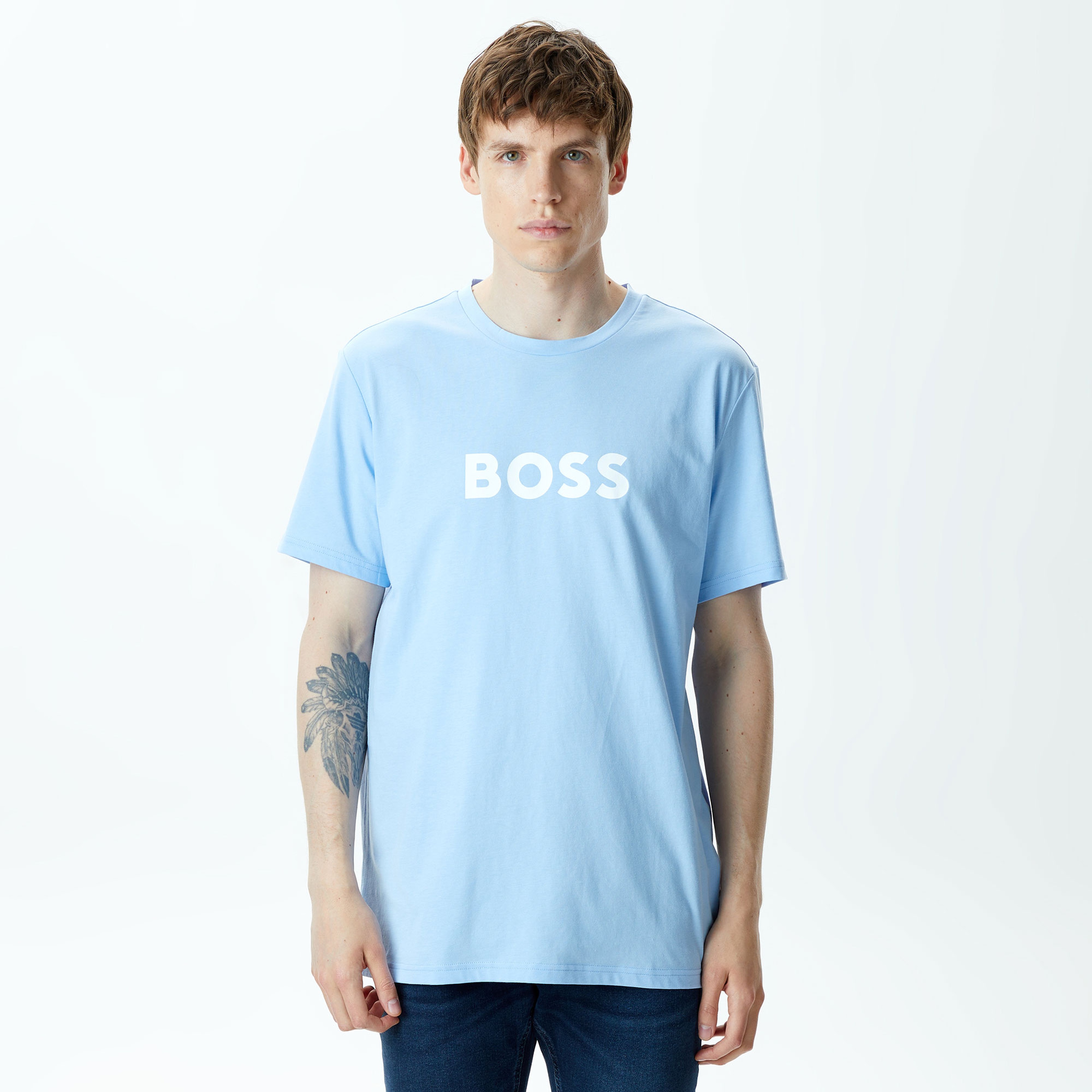 Boss Erkek Mavi T-Shirt