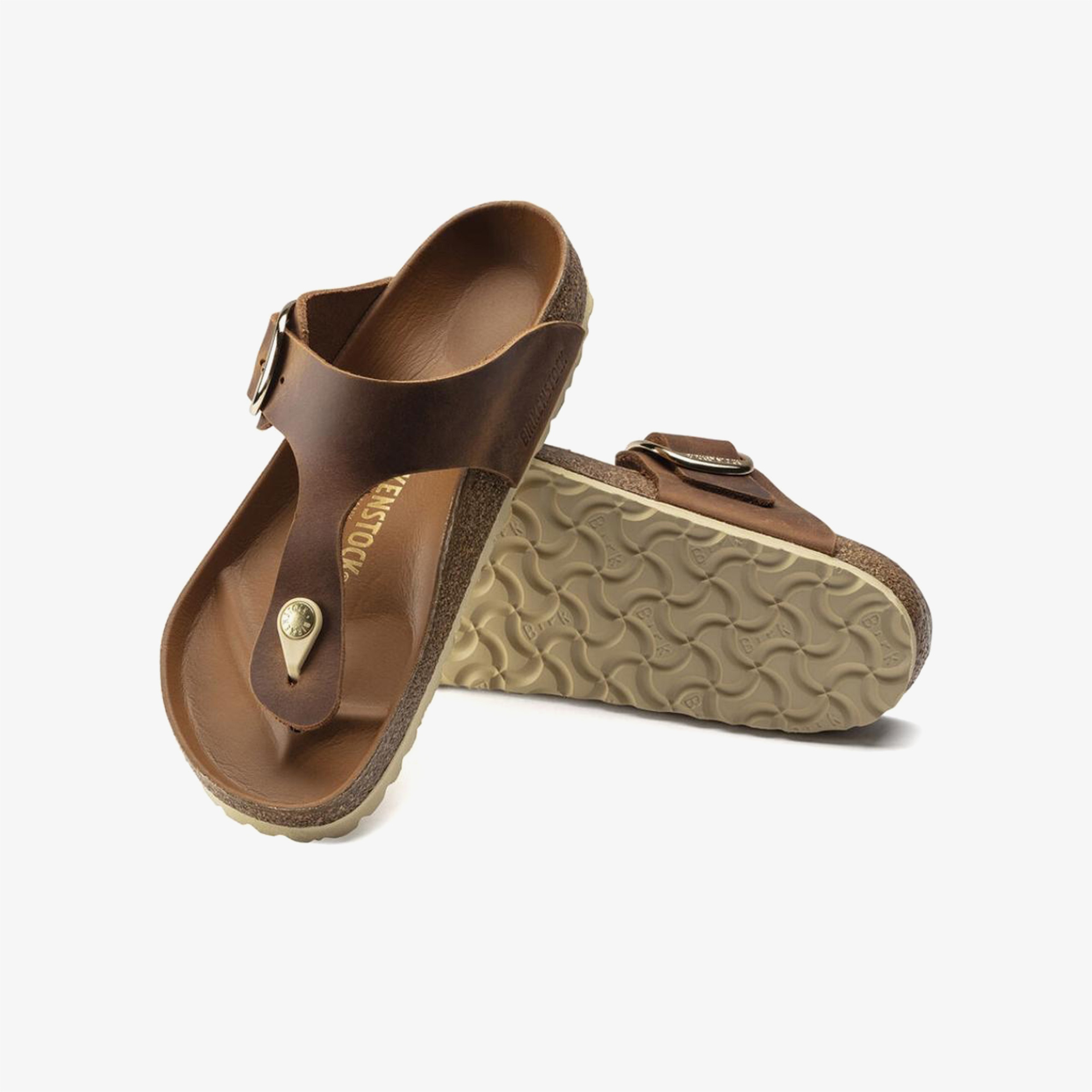 Birkenstock Gizeh Big Buckle Leoi Kadın Kahverengi Terlik