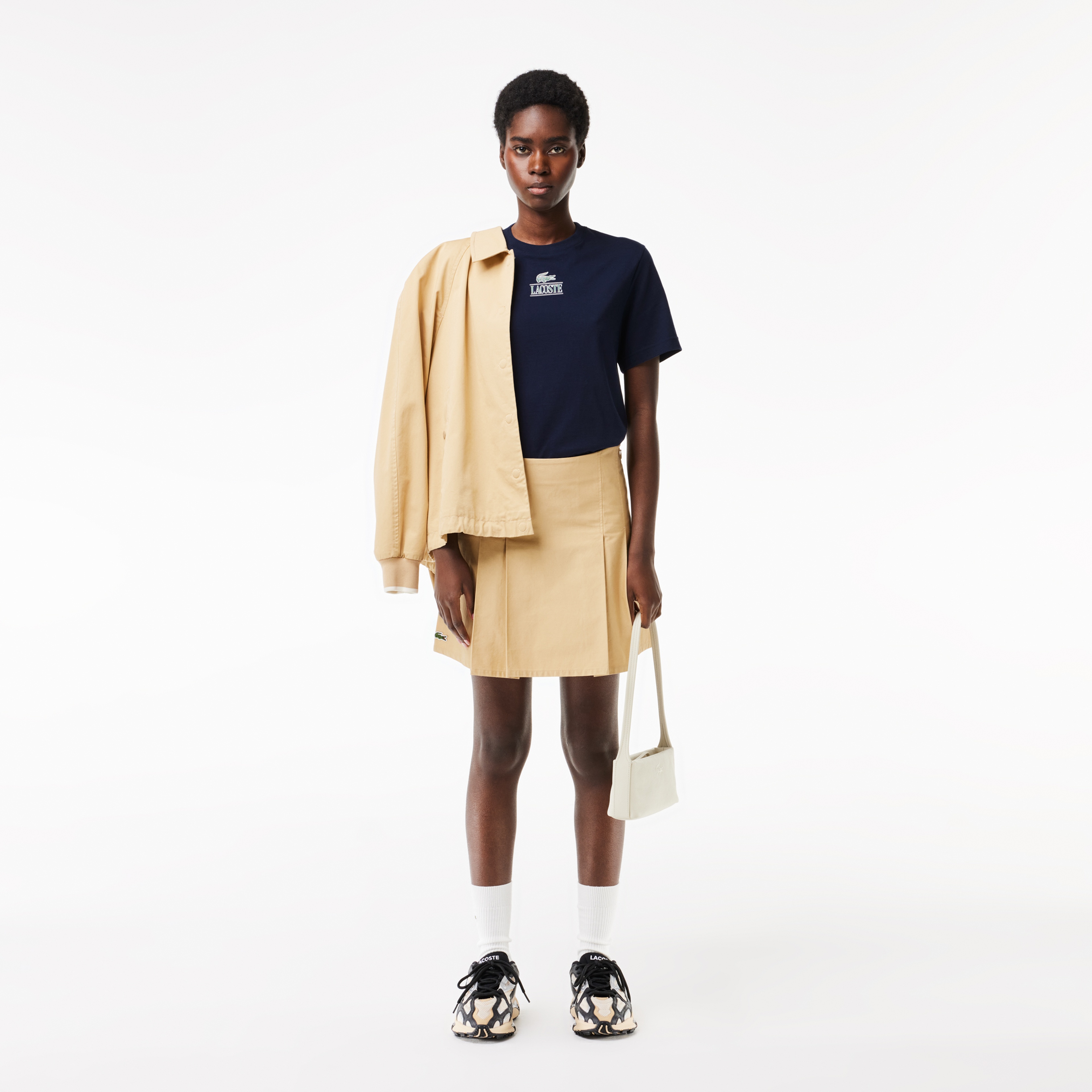 Unisex Regular Fit Bisiklet Yaka Baskılı Lacivert T-Shirt