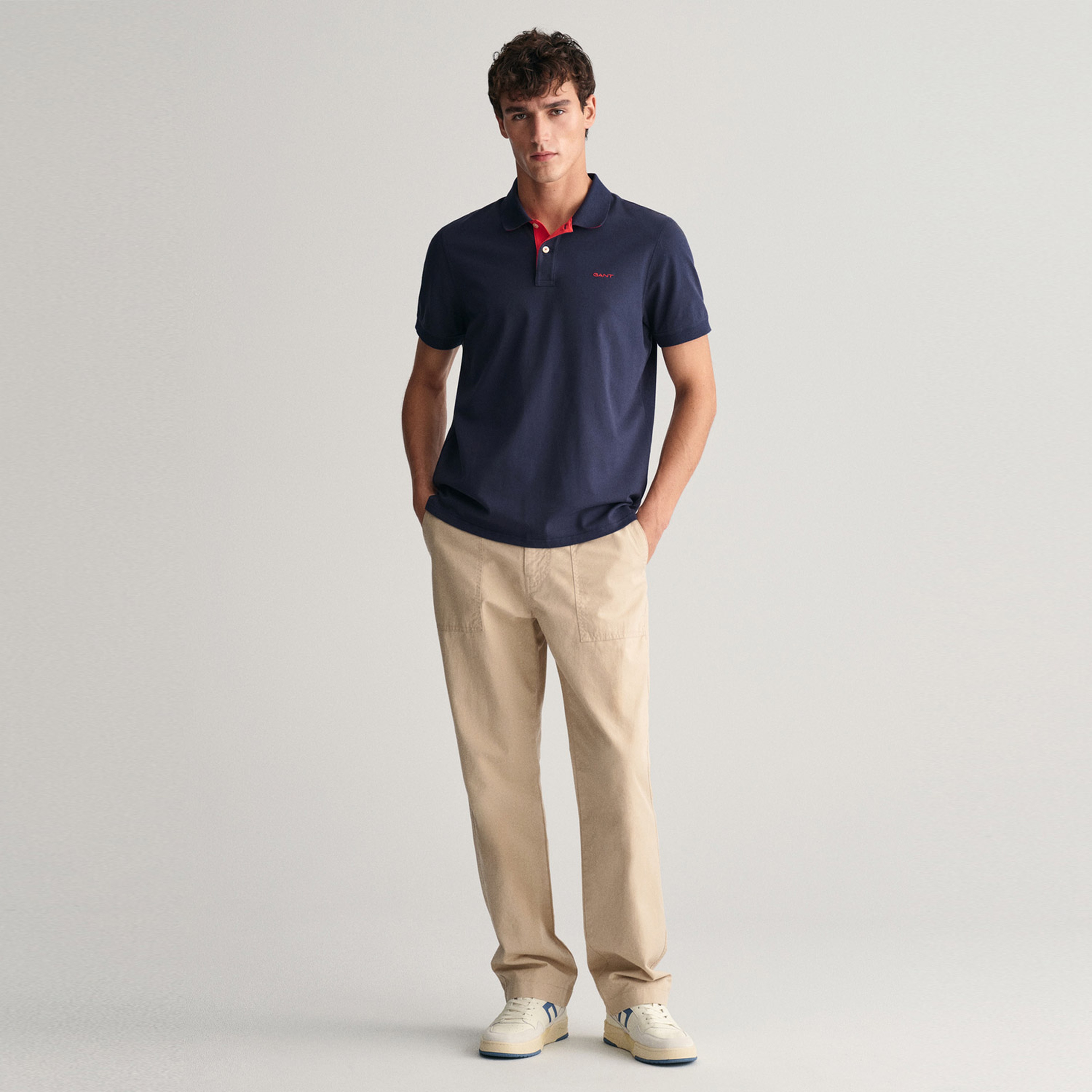 GANT Erkek Lacivert Regular Fit Polo