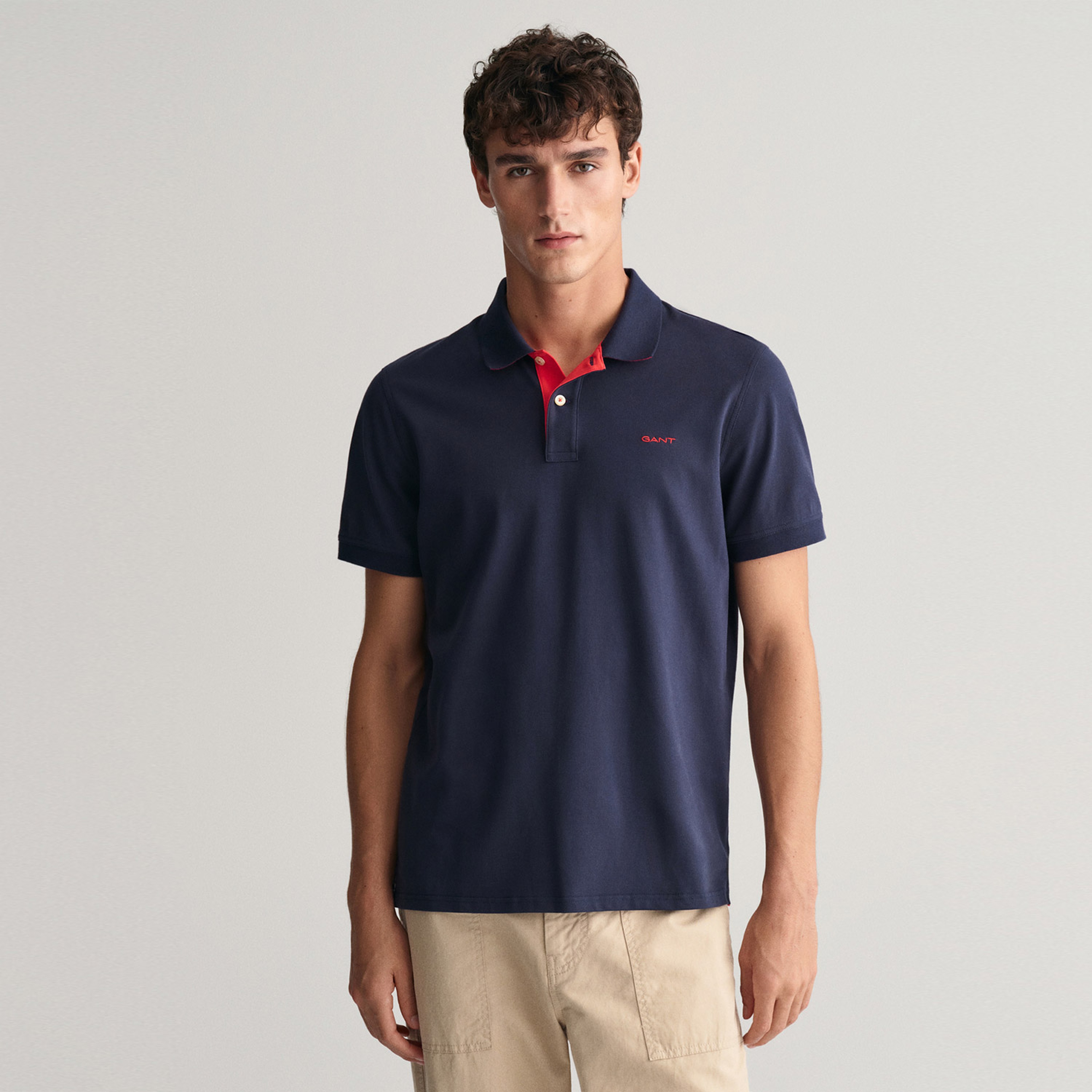 GANT Erkek Lacivert Regular Fit Polo