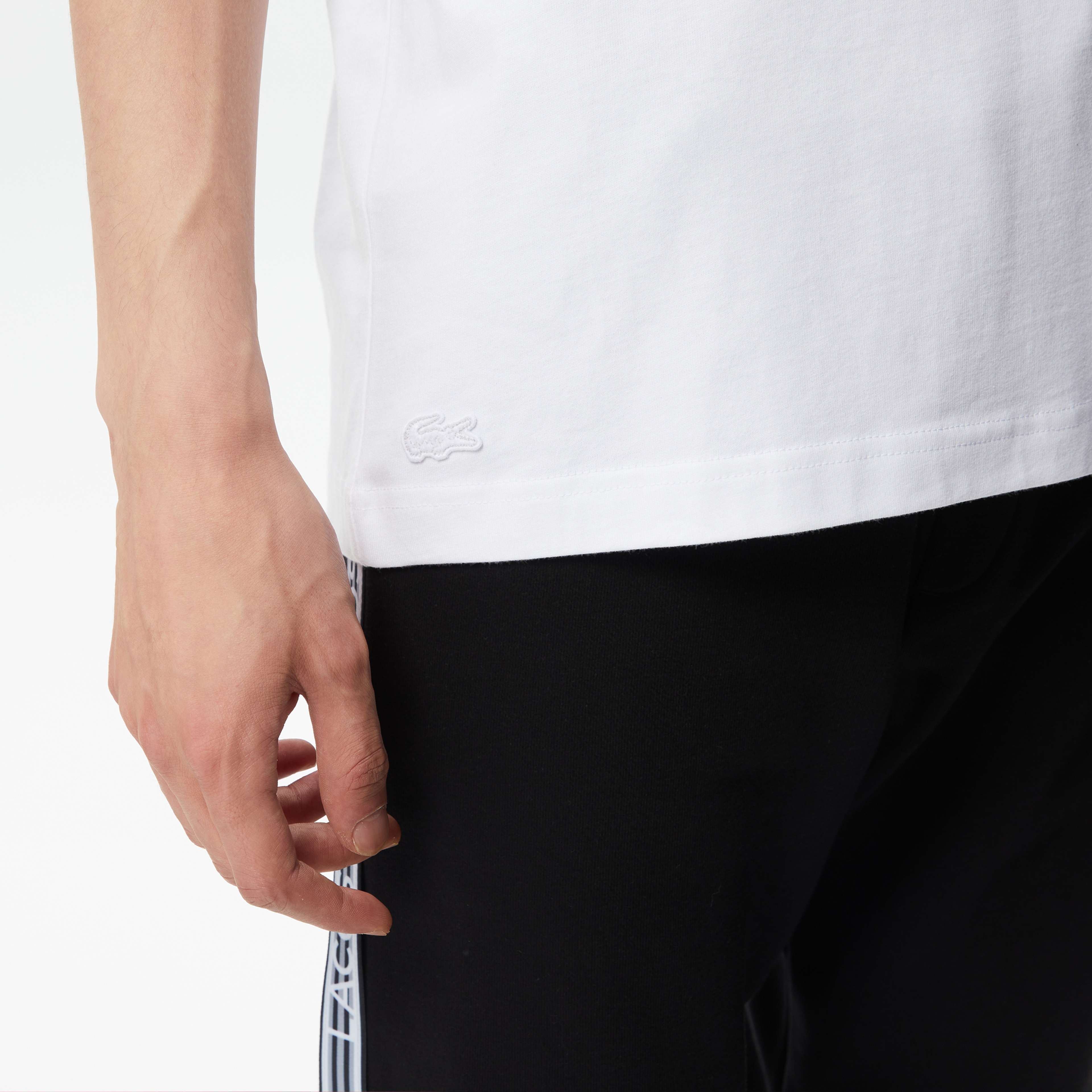 Lacoste Erkek Regular Fit Bisiklet Yaka Baskılı Mavi T-Shirt