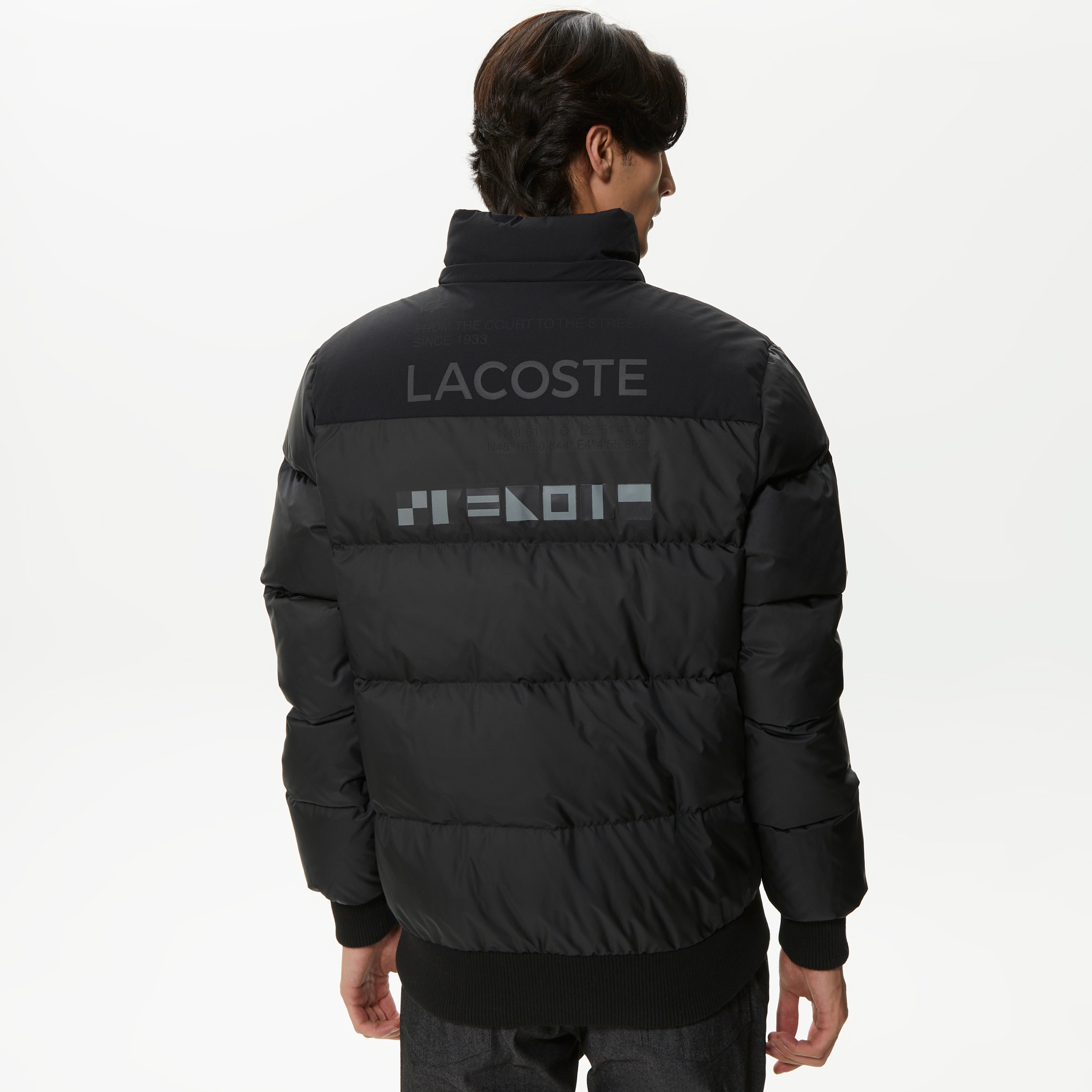 Erkek Kapüşonlu Siyah Mont