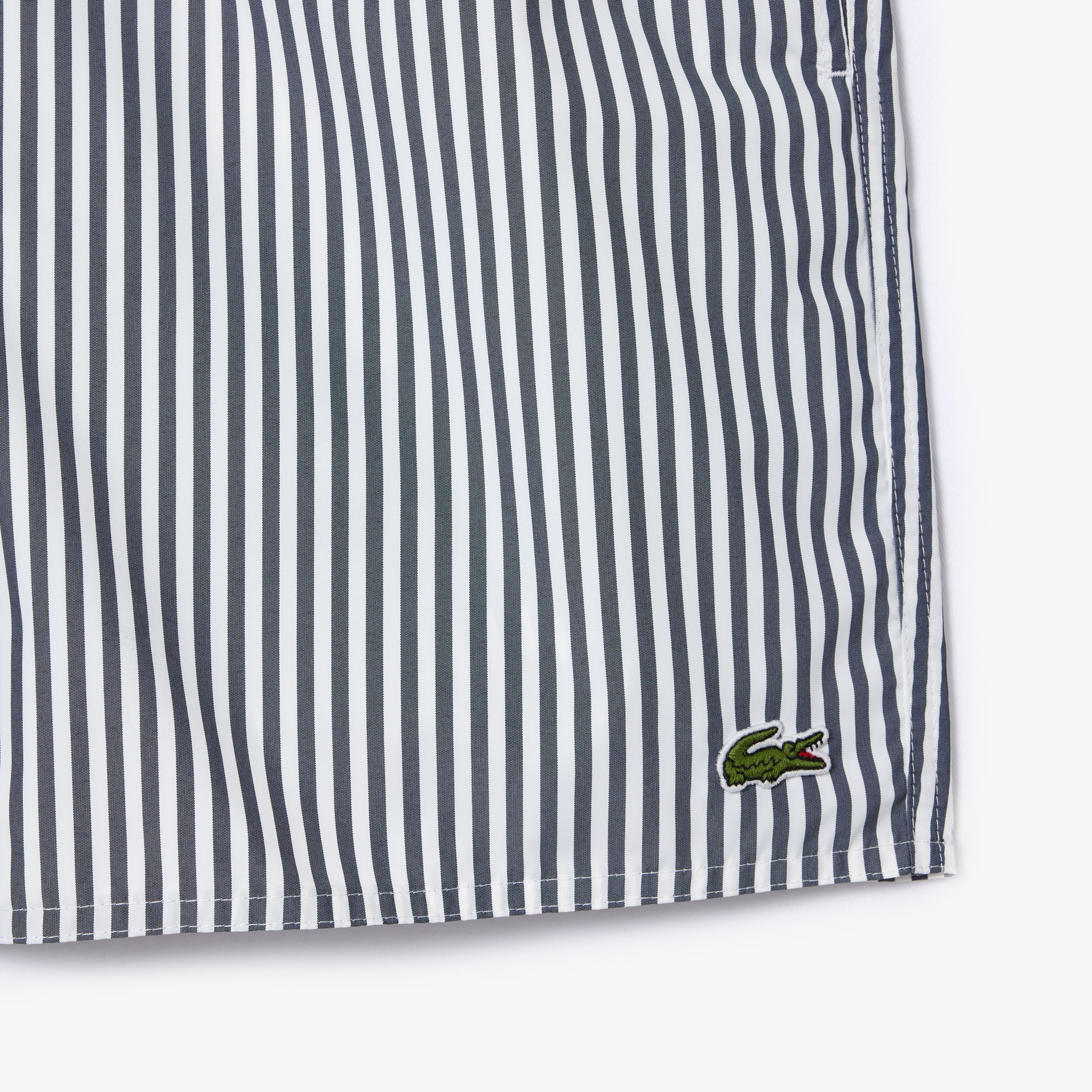 Erkek Çizgili Beyaz Mayo Şort