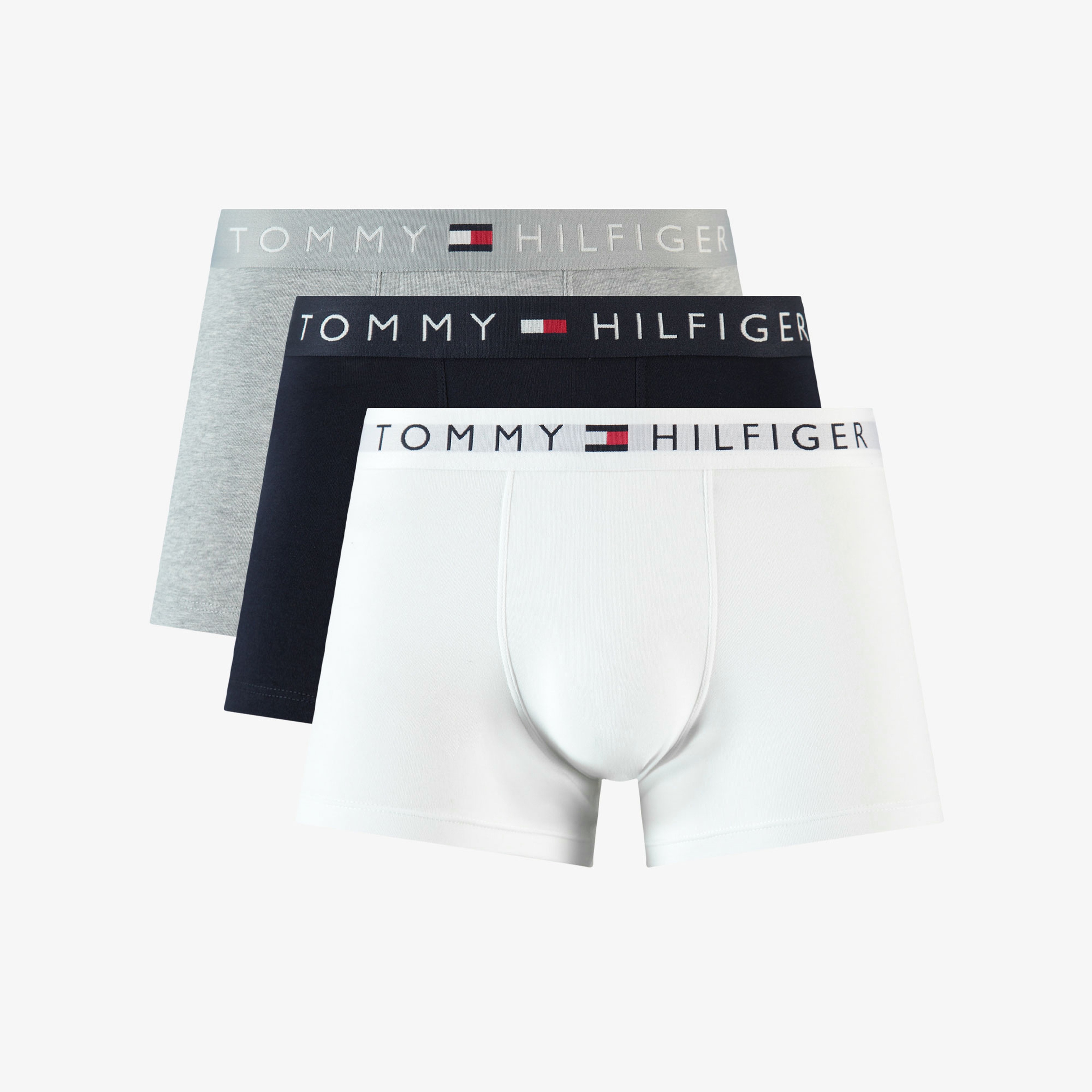 Tommy Hilfiger 3P Trunk Wb Erkek Gri Boxer