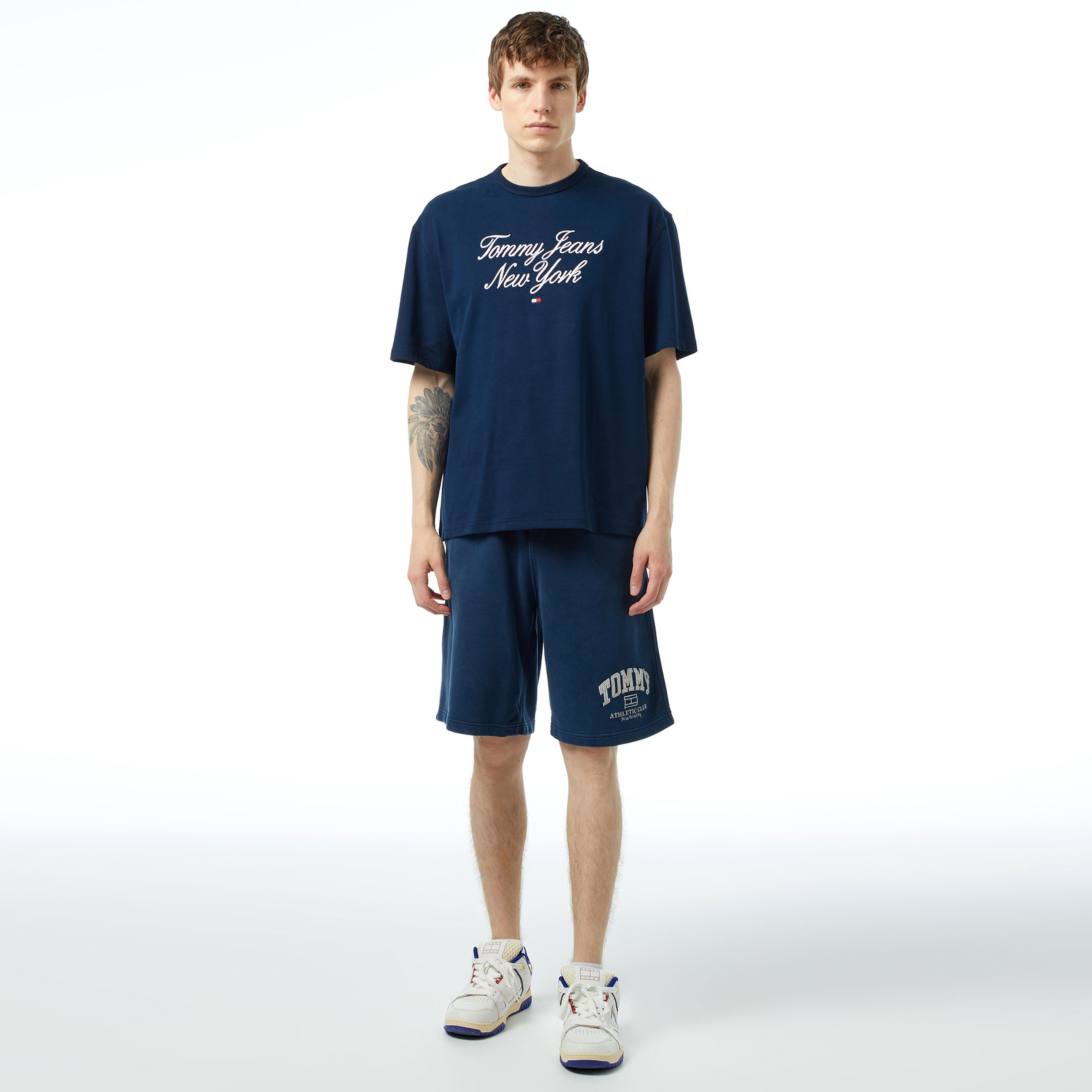 Tommy Jeans Ovz Luxe Serif Tj Ny Erkek Mavi T-Shirt