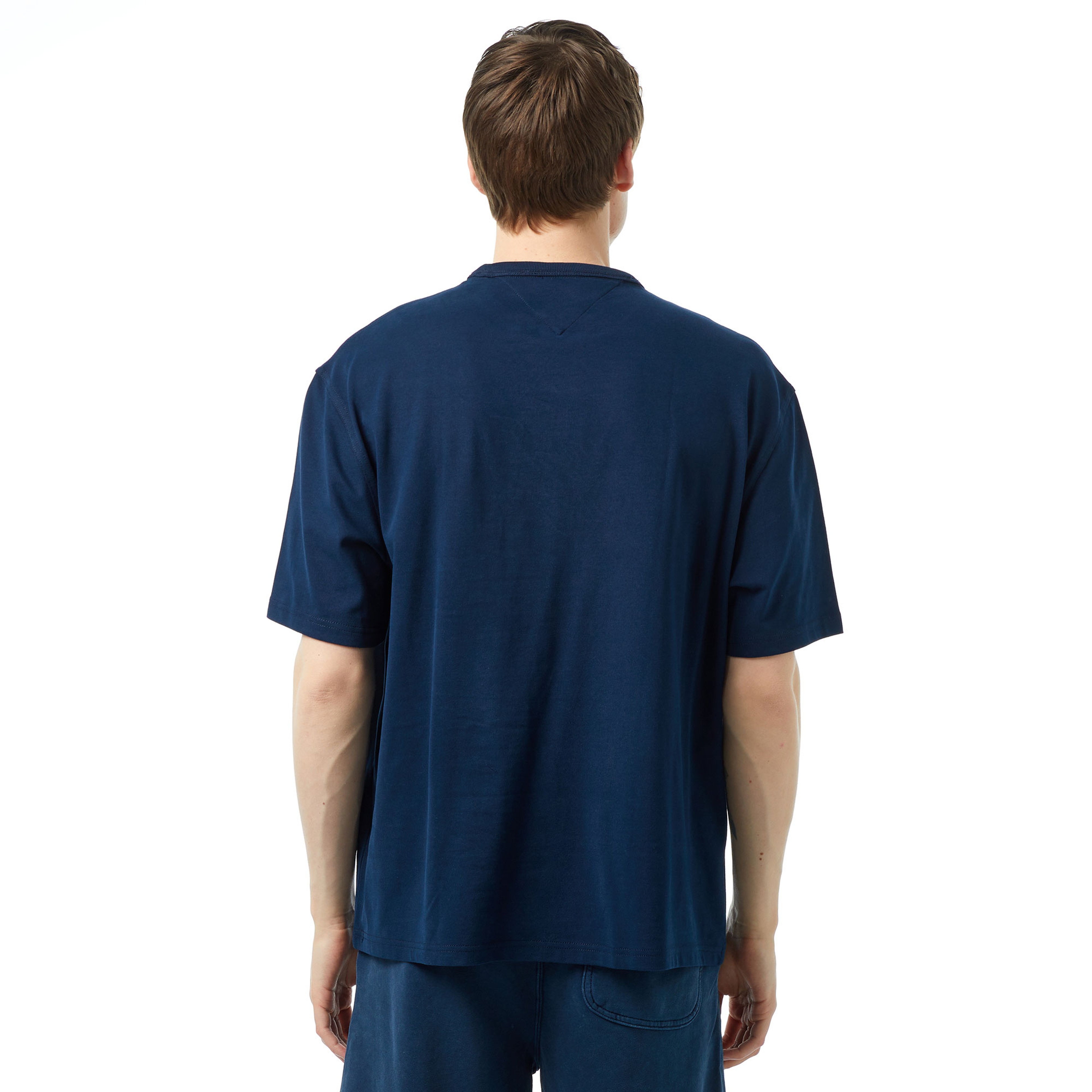Tommy Jeans Ovz Luxe Serif Tj Ny Erkek Mavi T-Shirt