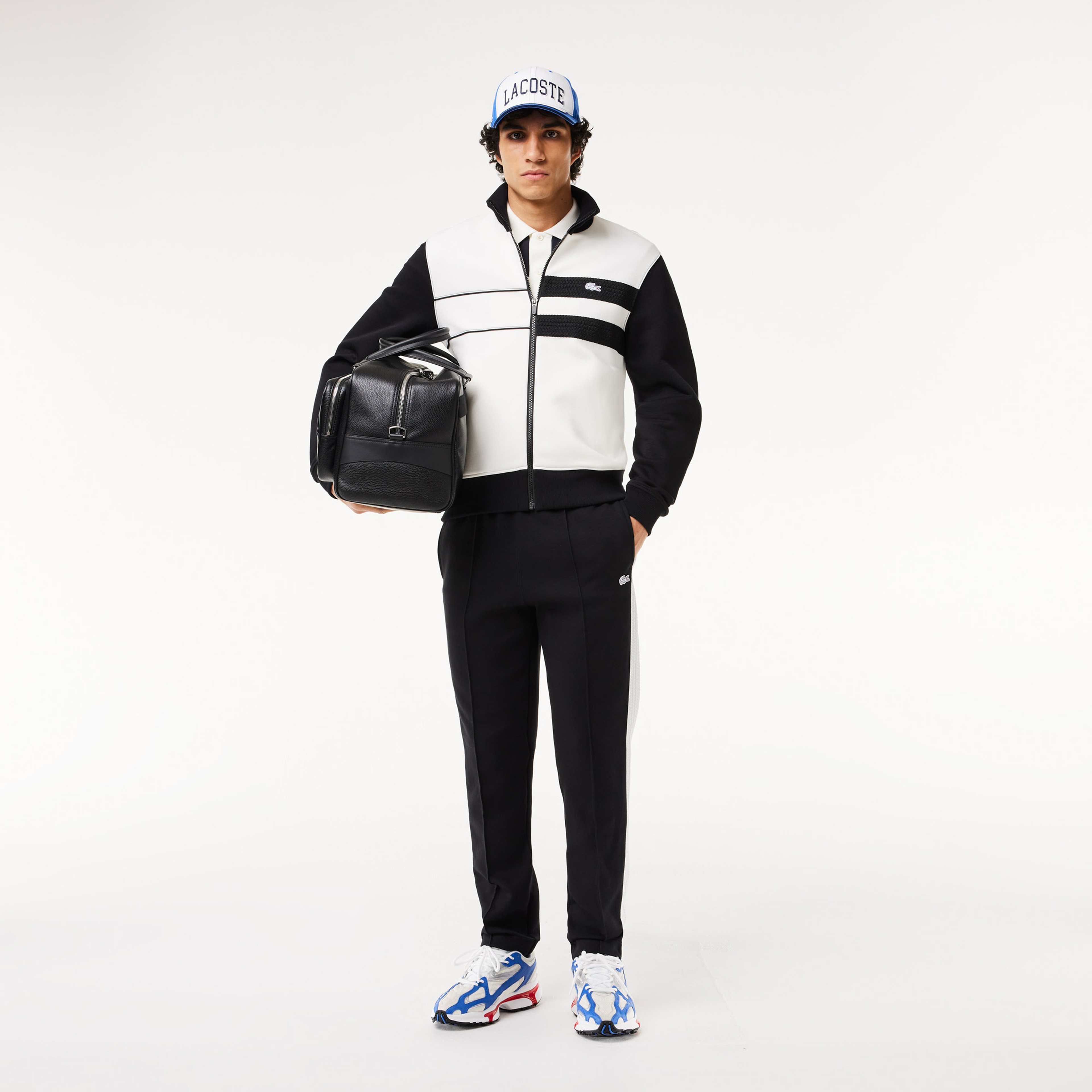 Erkek Regular Fit Renk Bloklu Siyah Eşofman Altı