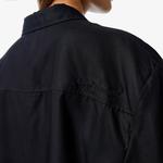 Kadın Relaxed Fit Kısa Kollu Siyah Gömlek