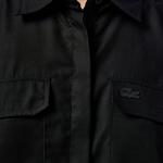 Kadın Relaxed Fit Kısa Kollu Siyah Gömlek