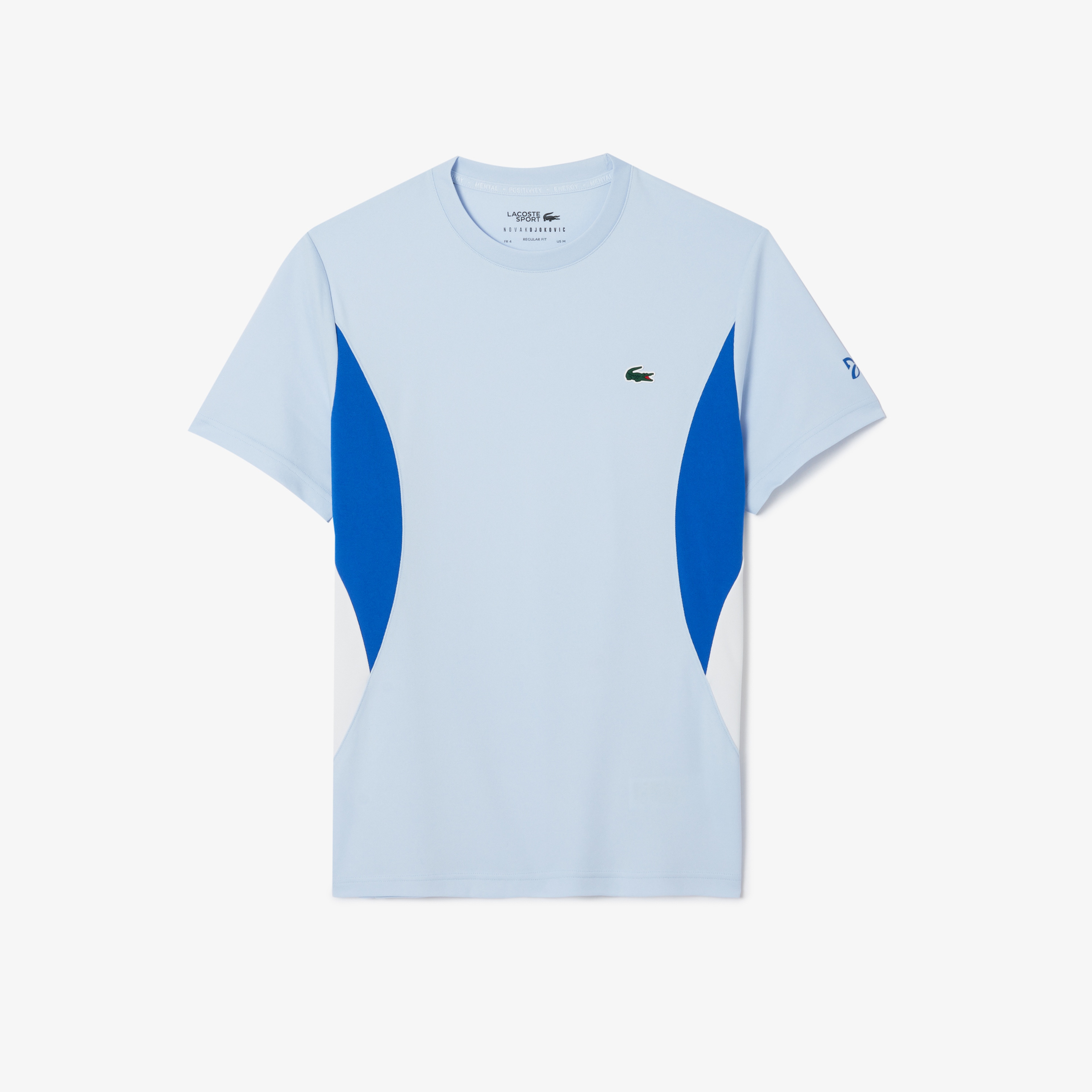 SPORT x Novak Djokovic Erkek Regular Fit Bisiklet Yaka Renk Bloklu Açık Mavi T-Shirt