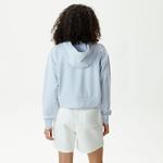 Kadın Relaxed Fit Kapüşonlu Baskılı Mavi Sweatshirt