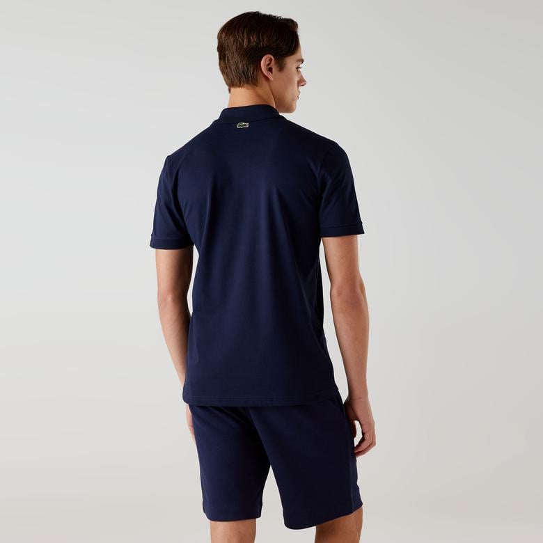 Erkek Regular Fit Baskılı Lacivert Polo
