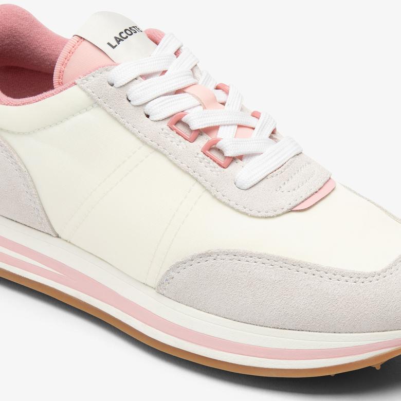 L-Spin Stripe Sole Kadın Bej Sneaker