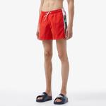 Erkek Renk Bloklu Kırmızı Mayo Şort