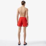 Erkek Renk Bloklu Kırmızı Mayo Şort