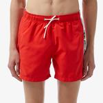 Erkek Renk Bloklu Kırmızı Mayo Şort