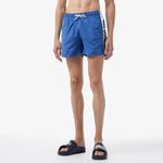 Erkek Renk Bloklu Mavi Mayo Şort