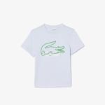 Çocuk Bisiklet Yaka Baskılı Mavi T-Shirt