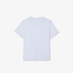 Çocuk Bisiklet Yaka Baskılı Mavi T-Shirt