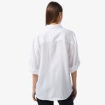 Kadın Relaxed Fit Kısa Kollu Beyaz Gömlek