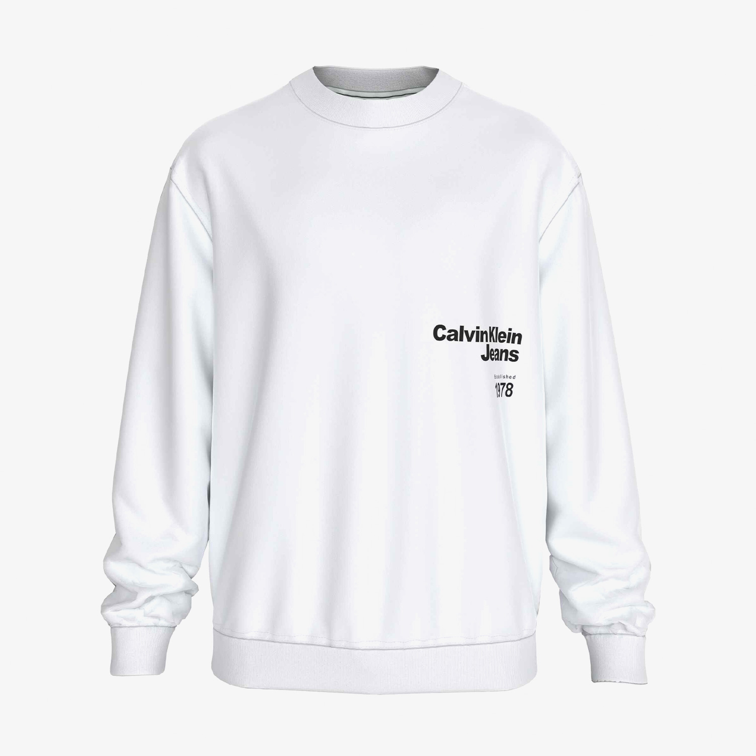 Calvin Klein Erkek Beyaz Sweatshirt