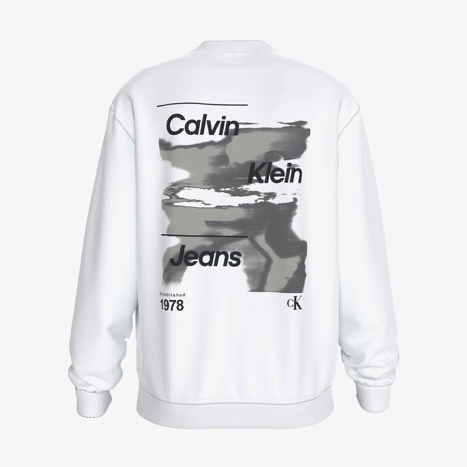 Calvin Klein Erkek Beyaz Sweatshirt