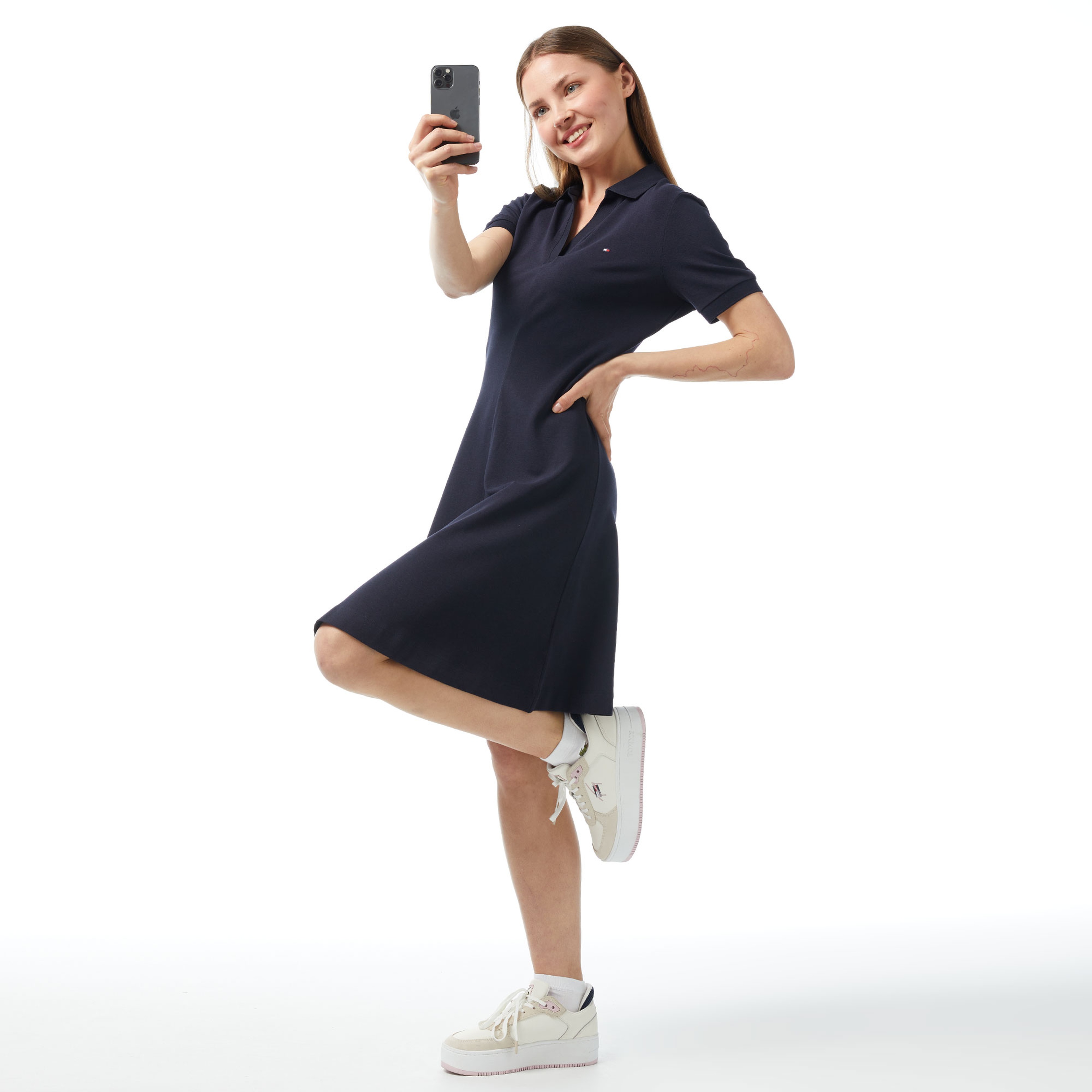 Tommy Hilfiger Kadın Mavi Elbise