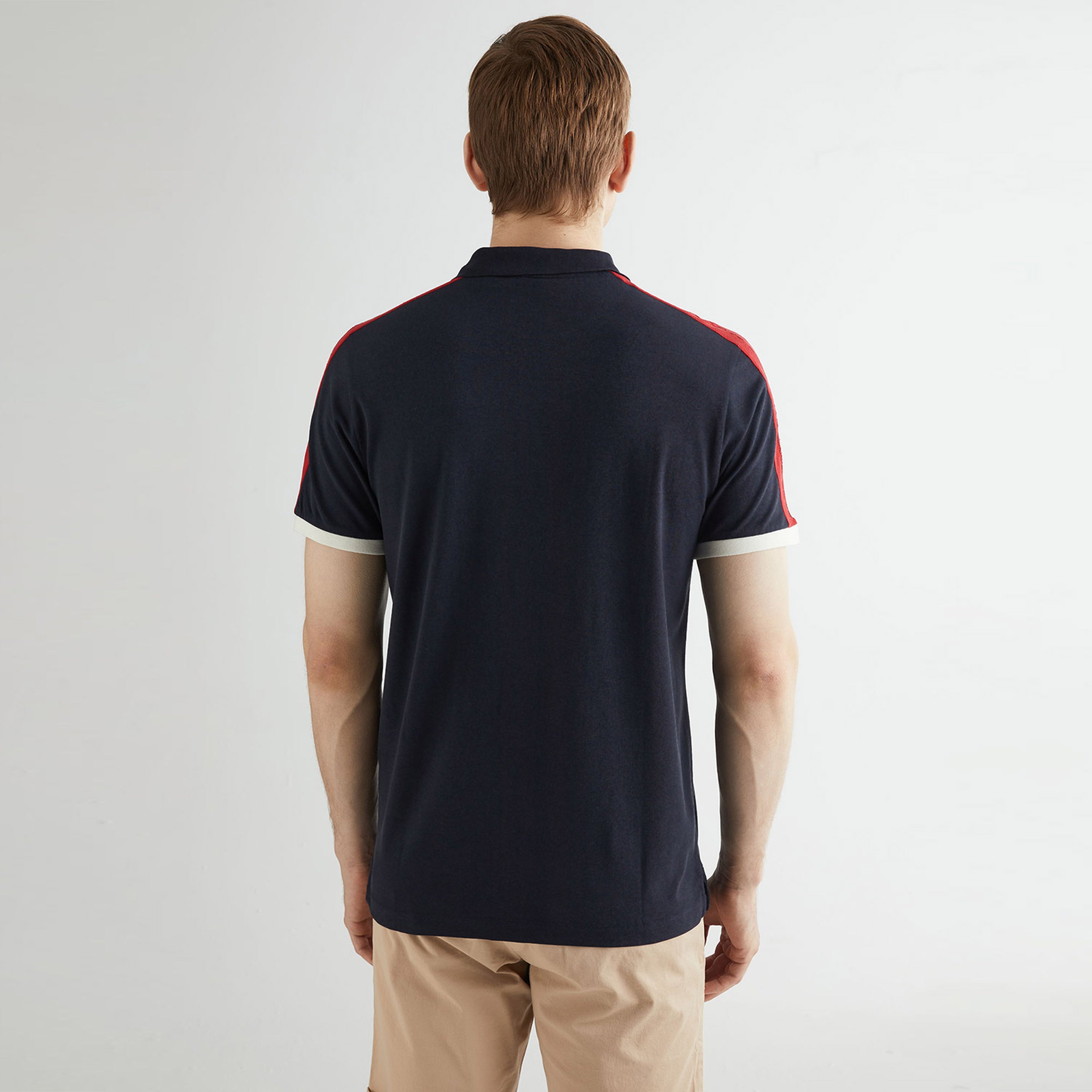 GANT Erkek Lacivert Regular Fit Renk Bloklu Polo