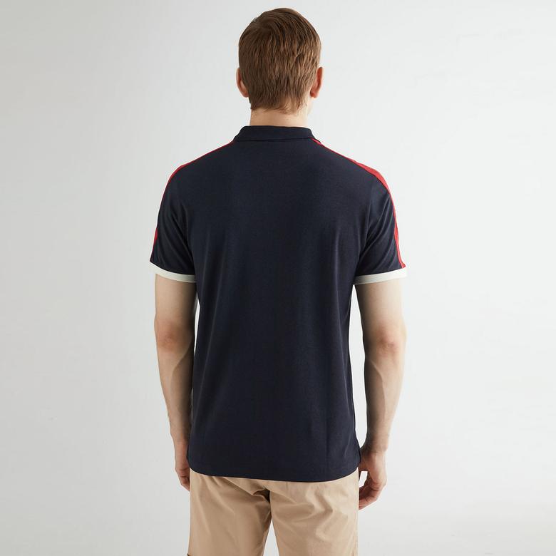 GANT Erkek Lacivert Regular Fit Renk Bloklu Polo