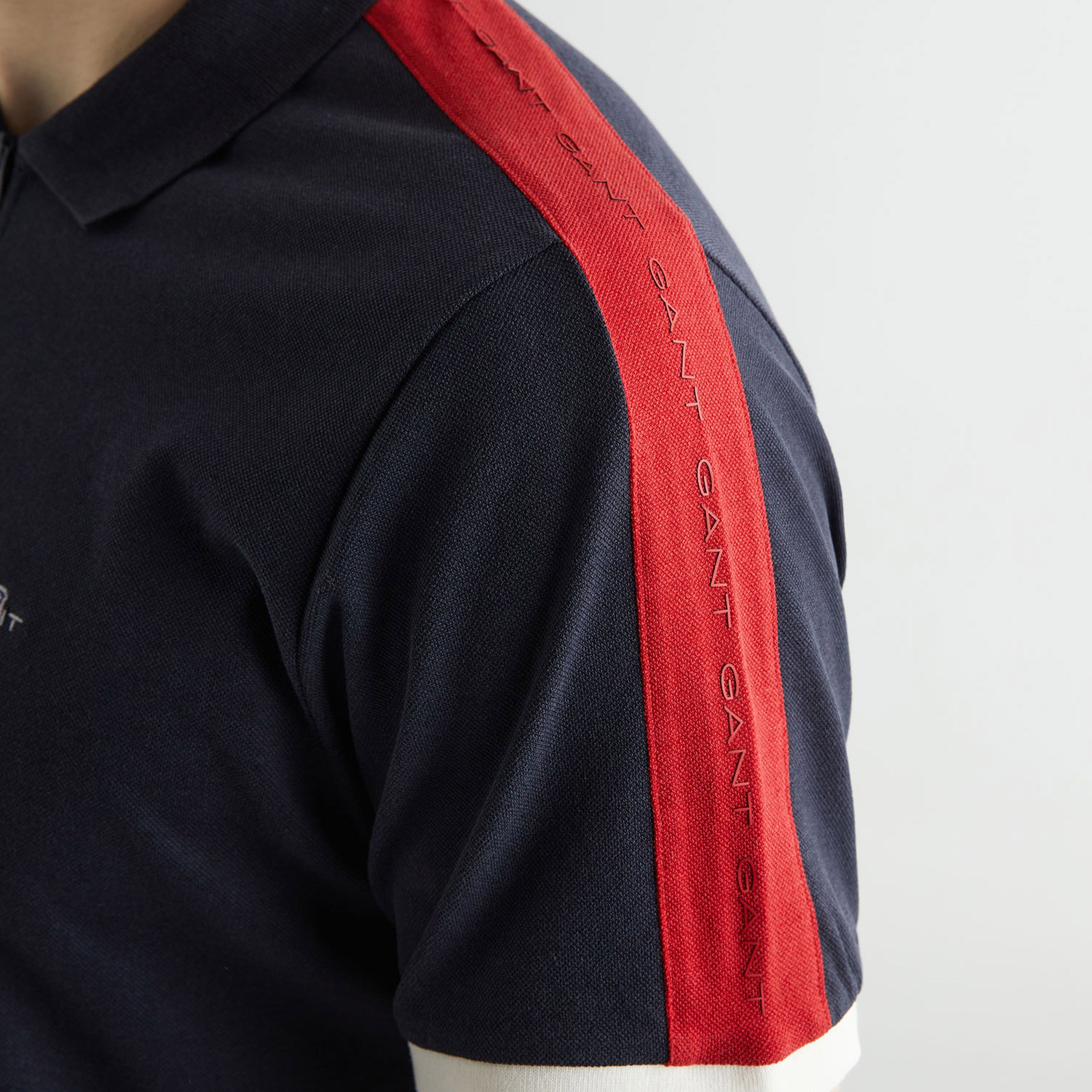 GANT Erkek Lacivert Regular Fit Renk Bloklu Polo