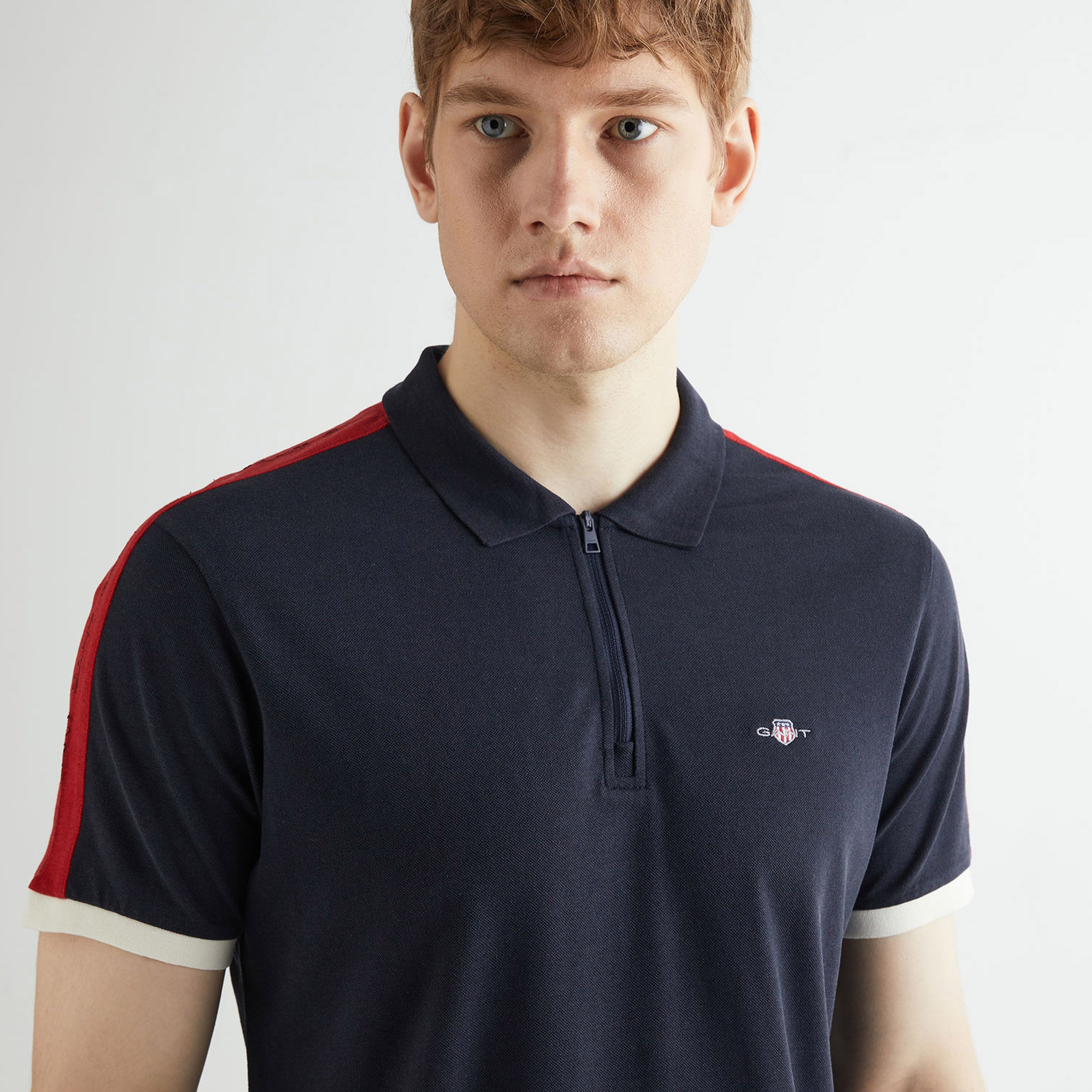 GANT Erkek Lacivert Regular Fit Renk Bloklu Polo