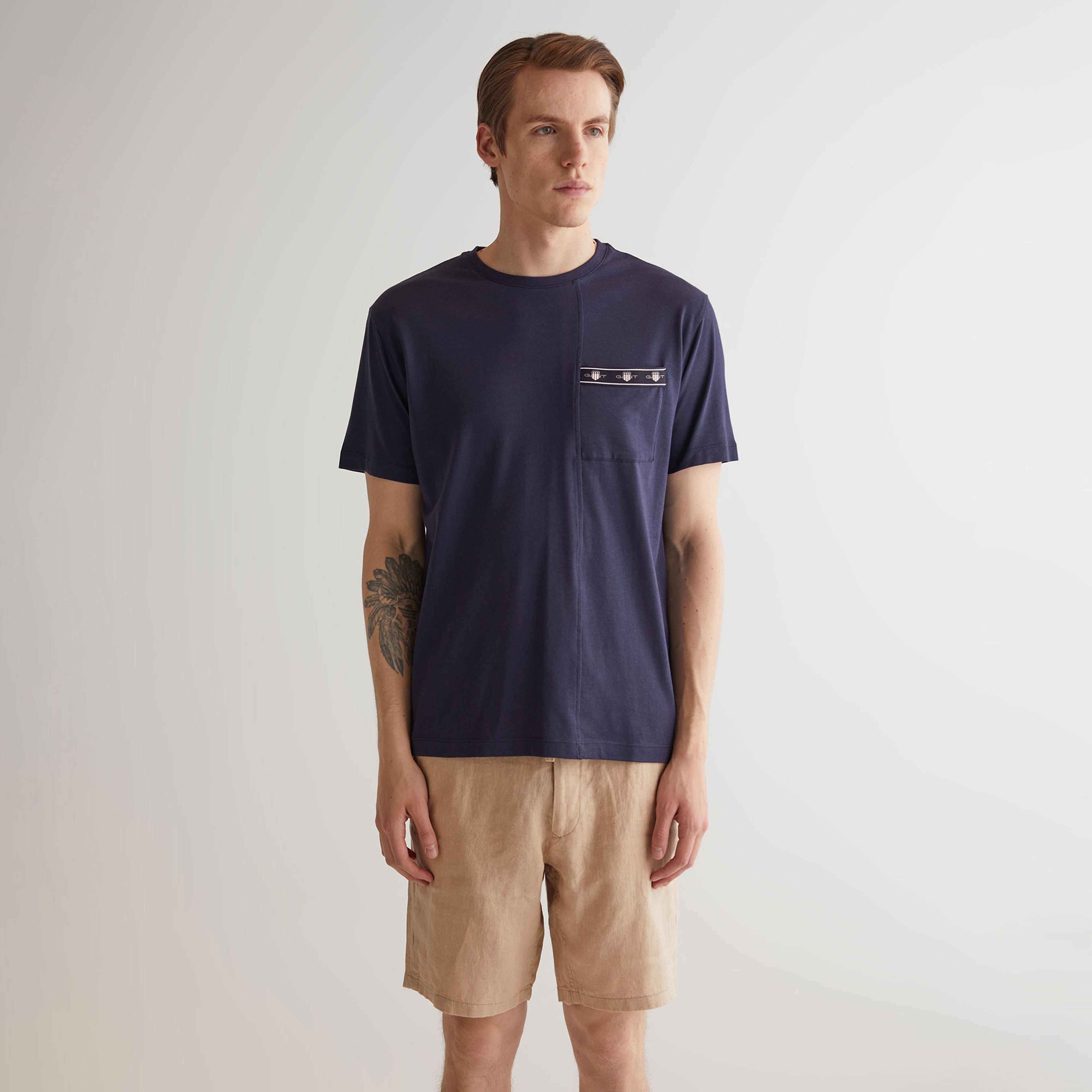 GANT Erkek Lacivert Regular Fit T-Shirt