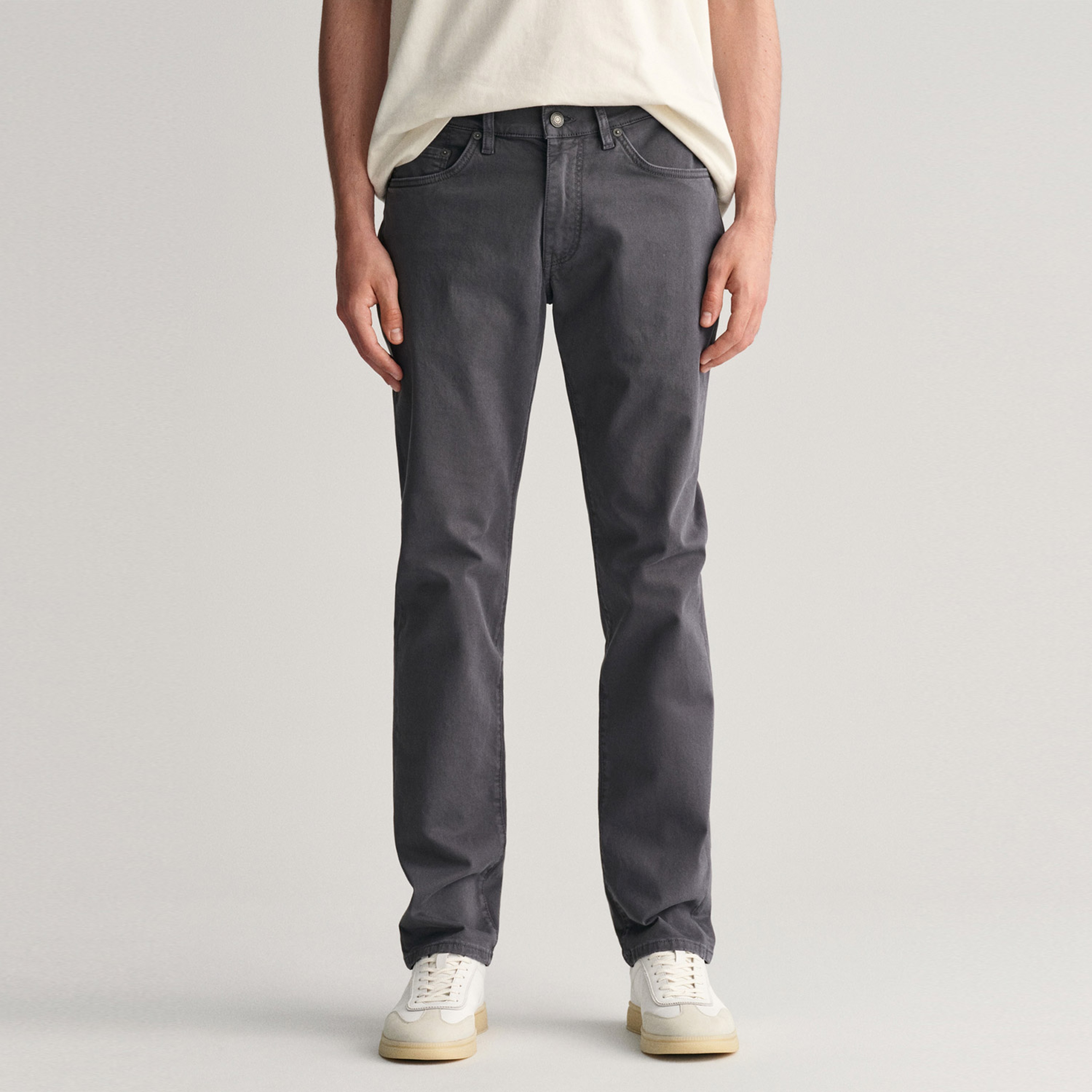 GANT Erkek Gri Slim Fit Jean
