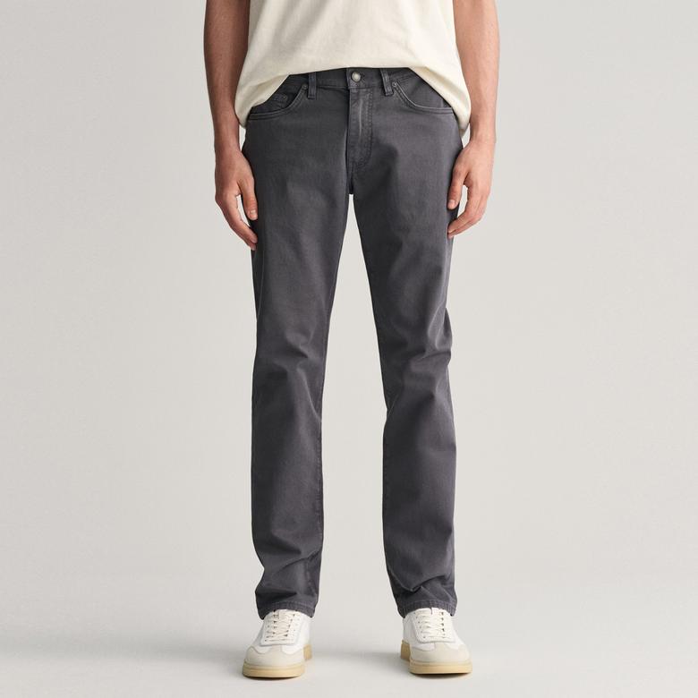 GANT Erkek Gri Slim Fit Jean