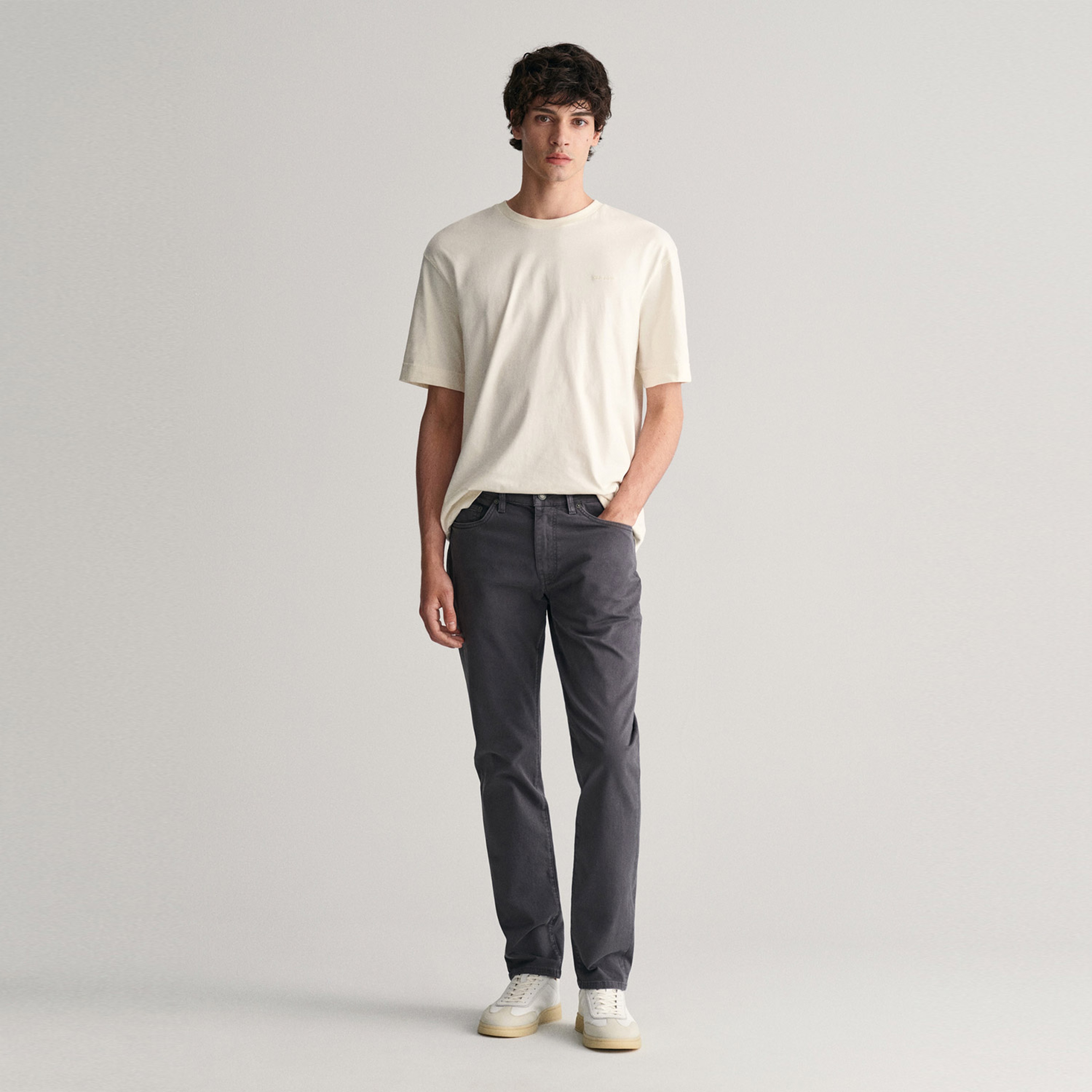 GANT Erkek Gri Slim Fit Jean