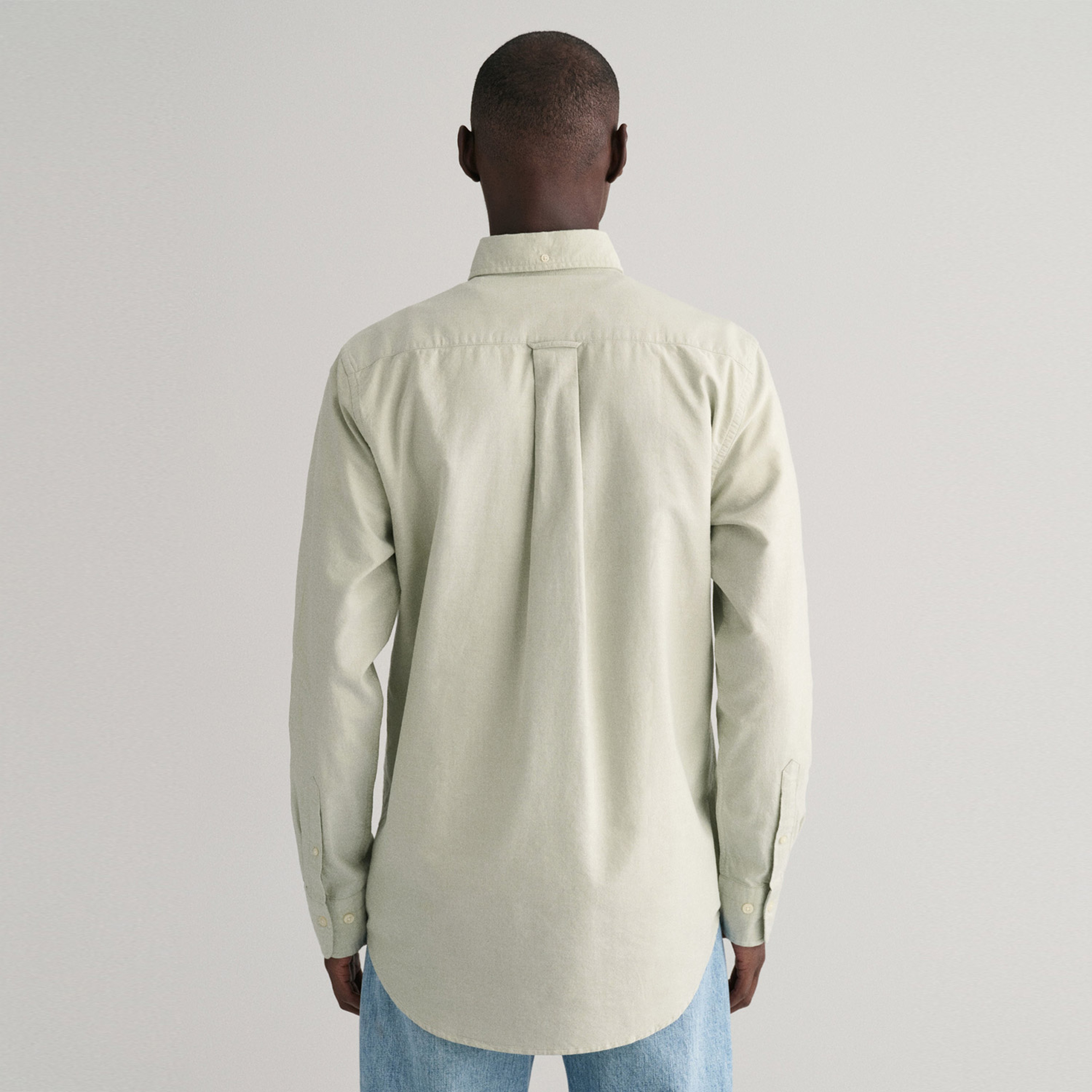 GANT Erkek Yeşil Regular Fit Düğmeli Yaka Logolu Oxford Gömlek
