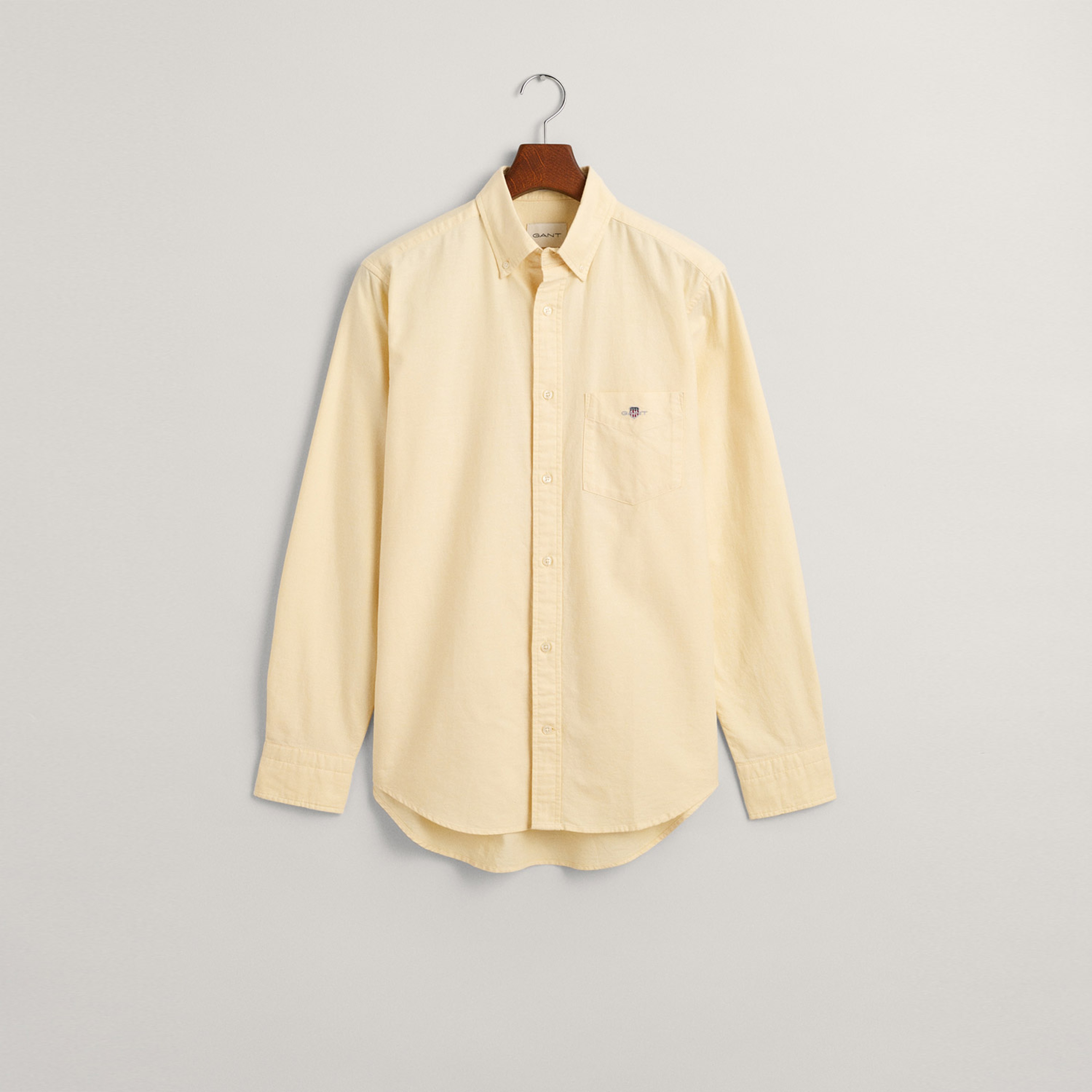 GANT Erkek Sarı Regular Fit Düğmeli Yaka Oxford Gömlek