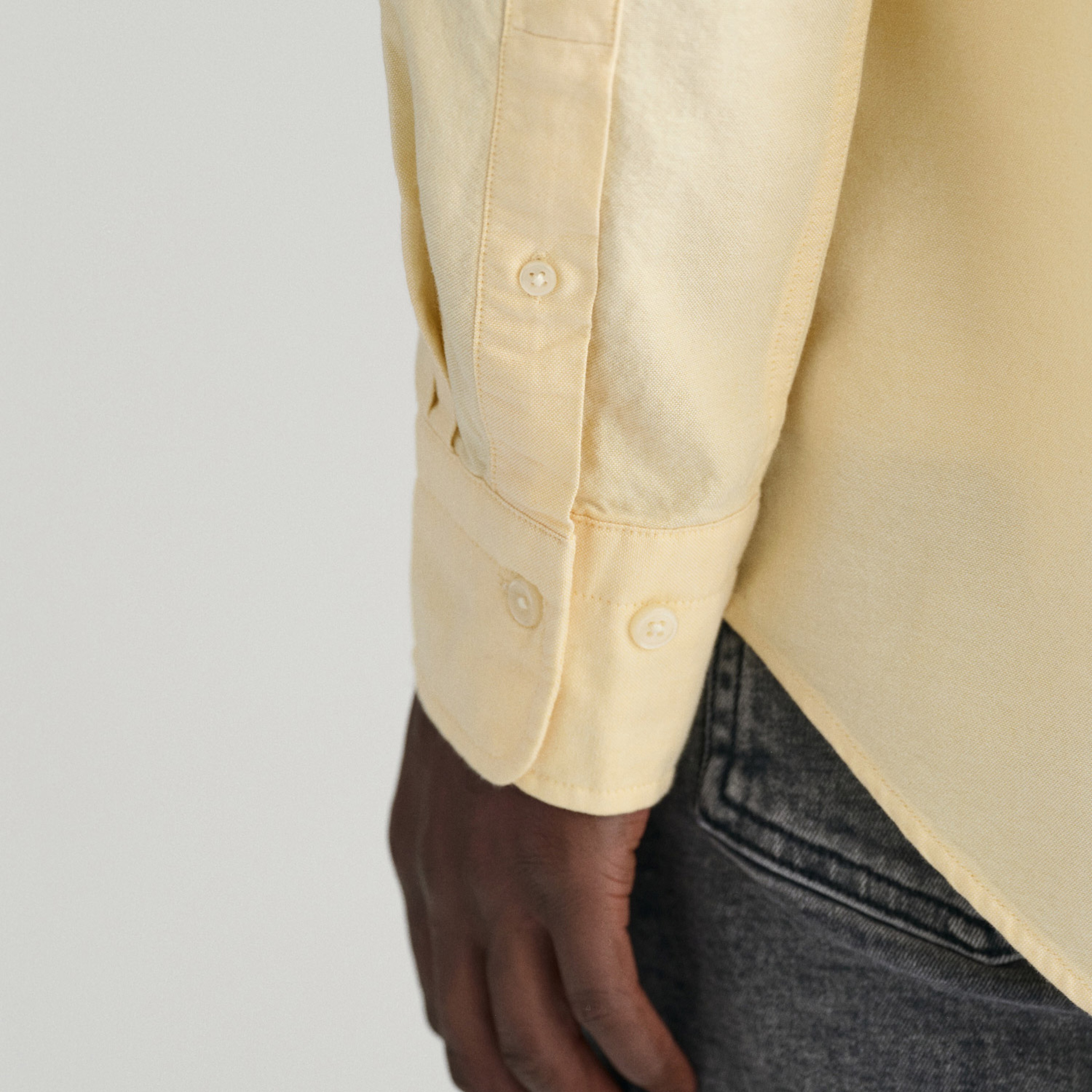 GANT Erkek Sarı Regular Fit Düğmeli Yaka Oxford Gömlek