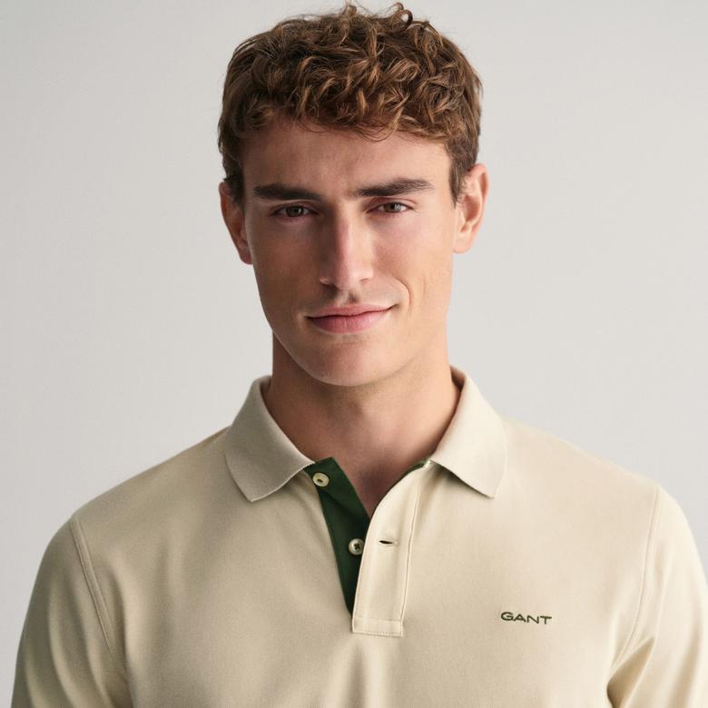 GANT Erkek Bej Regular Fit Polo