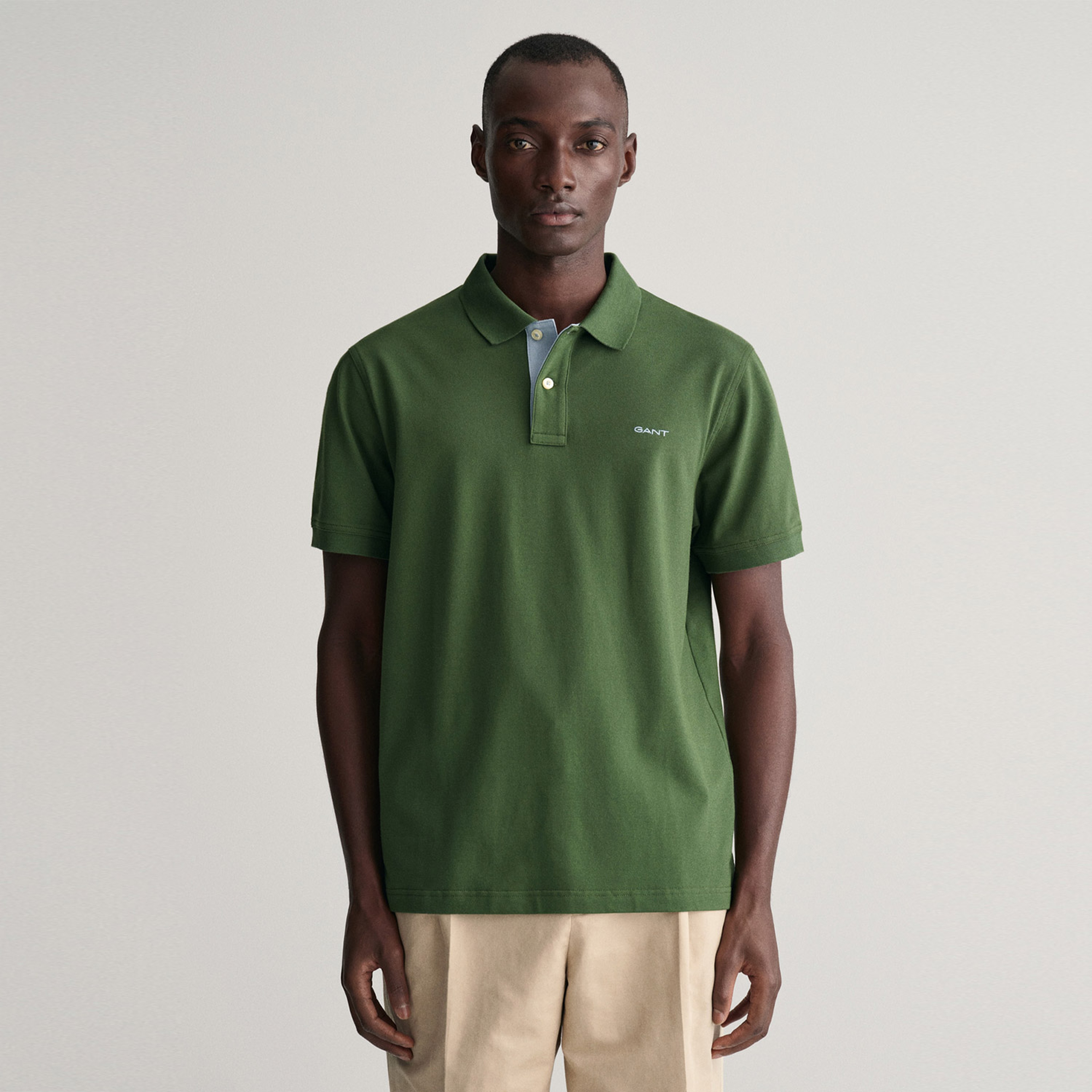 GANT Erkek Yeşil Regular Fit Polo