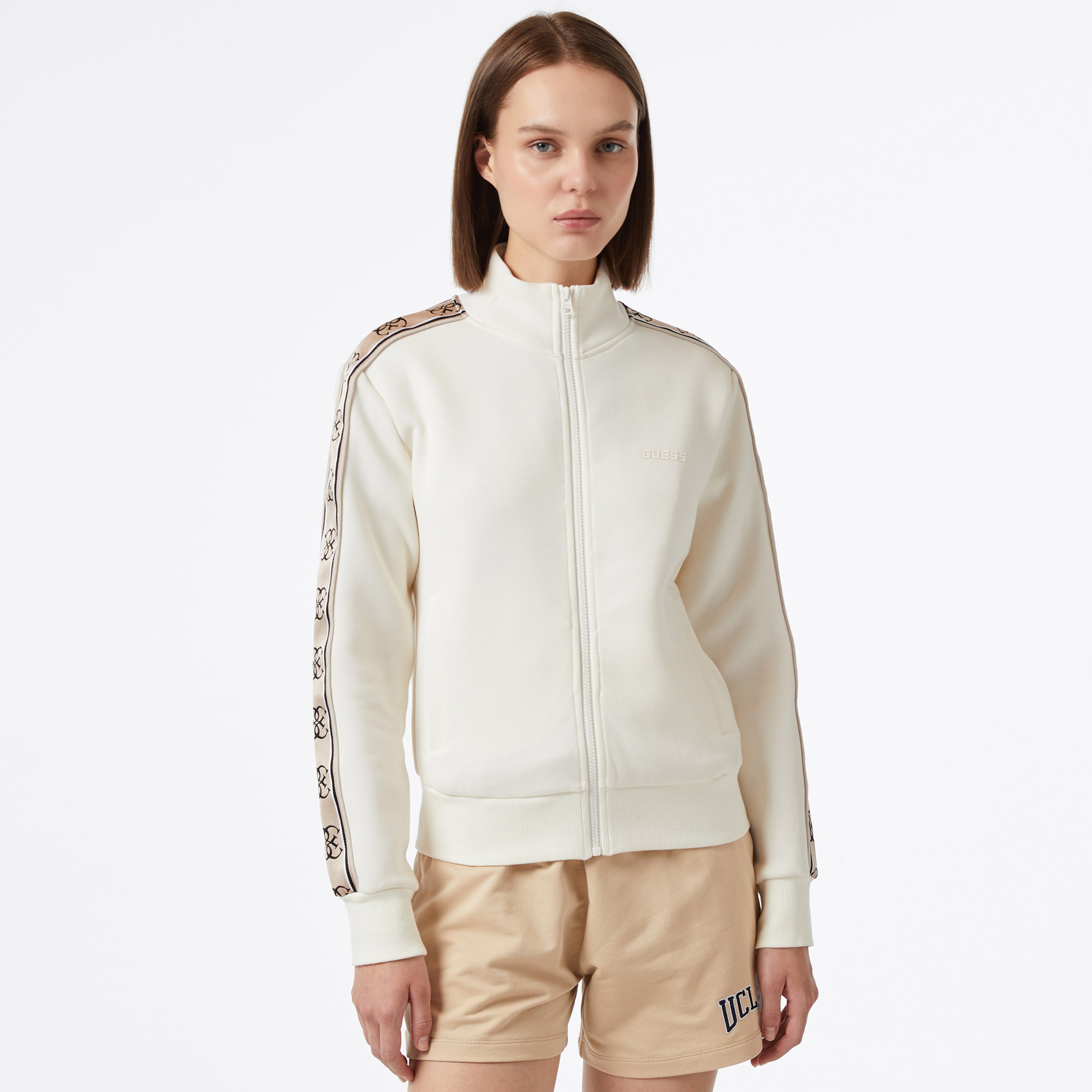 Guess Kadın Krem Sweatshirt