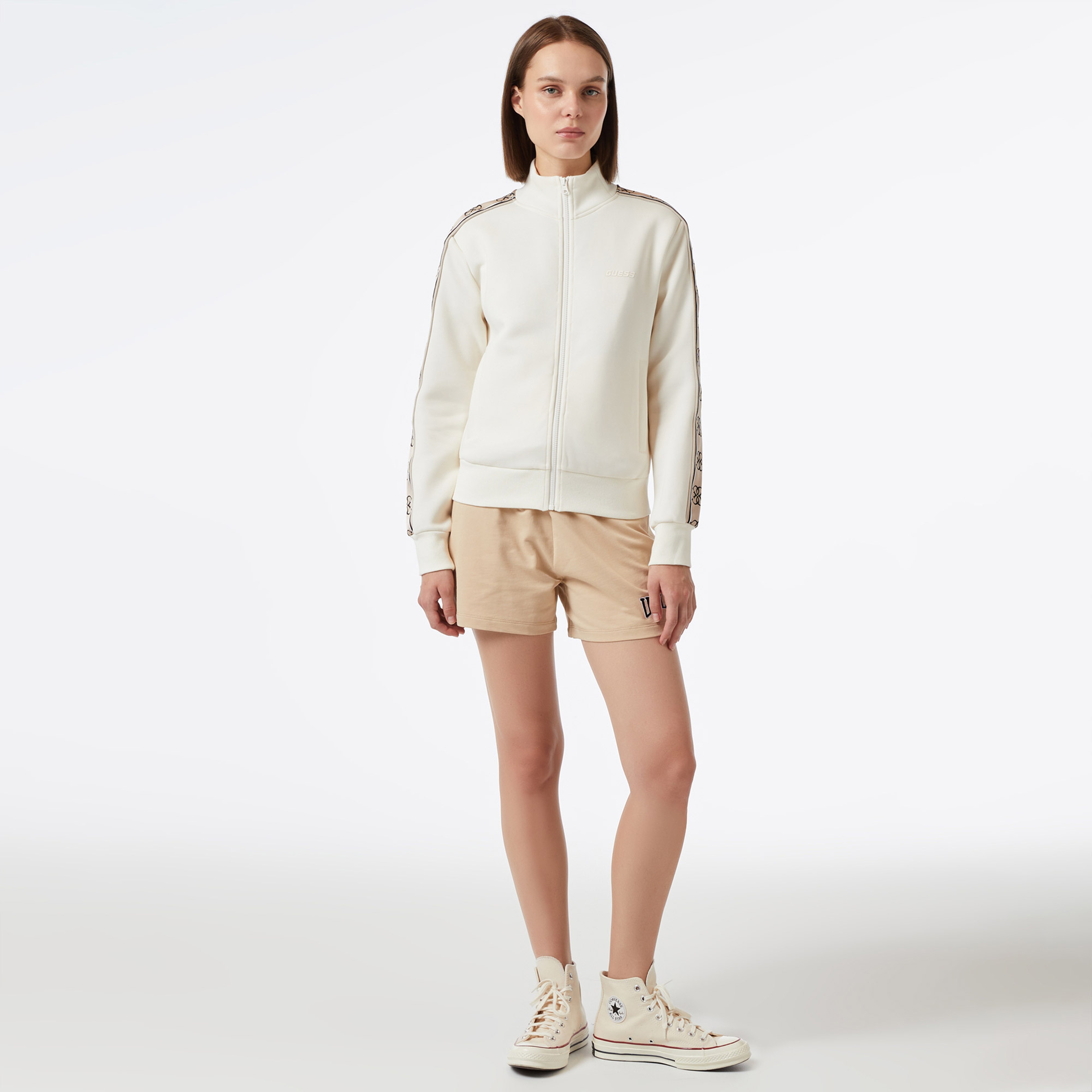 Guess Kadın Krem Sweatshirt